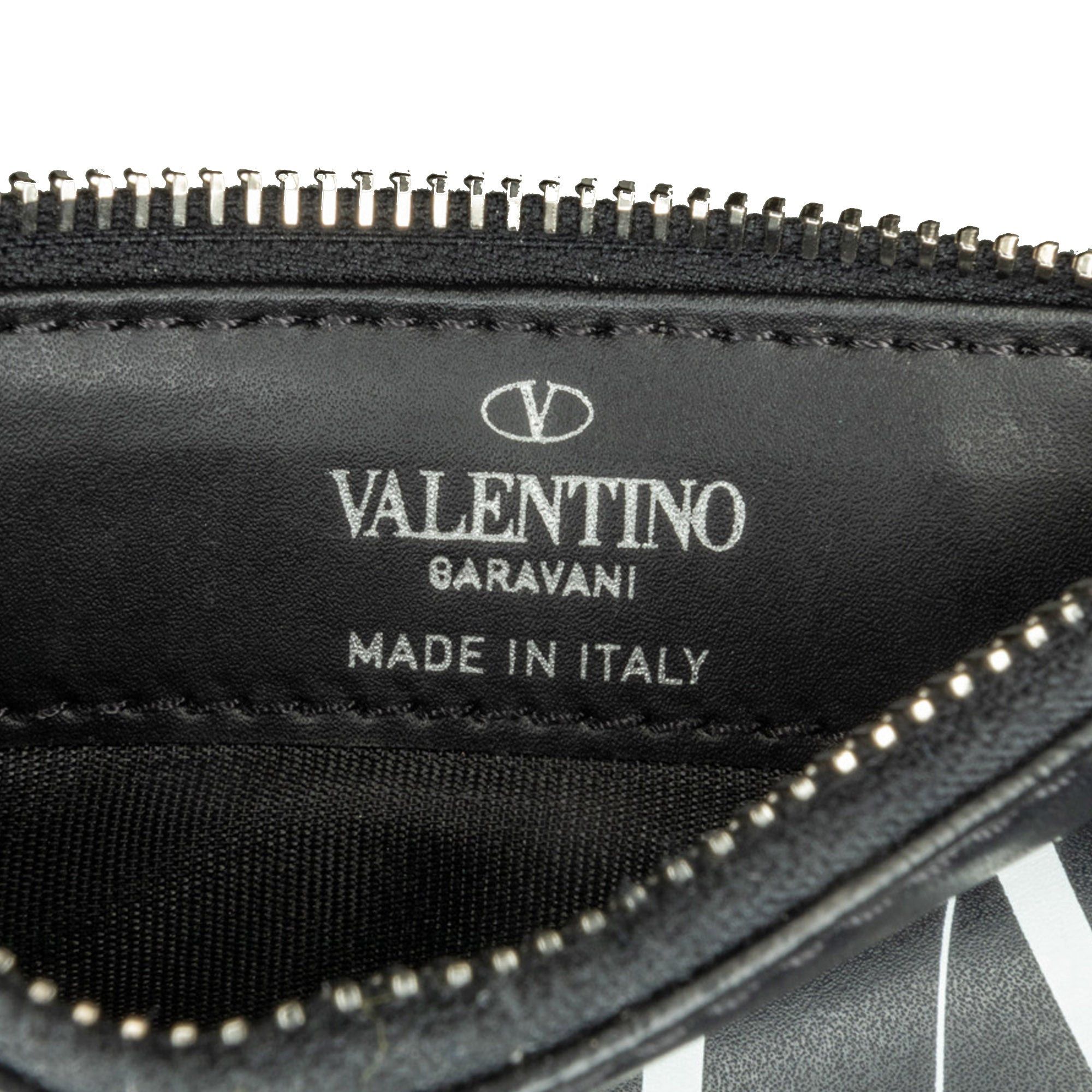 Valentino Valentino Leather VLTN Zip Card Holder Black Size ONE SIZE - 5 Thumbnail