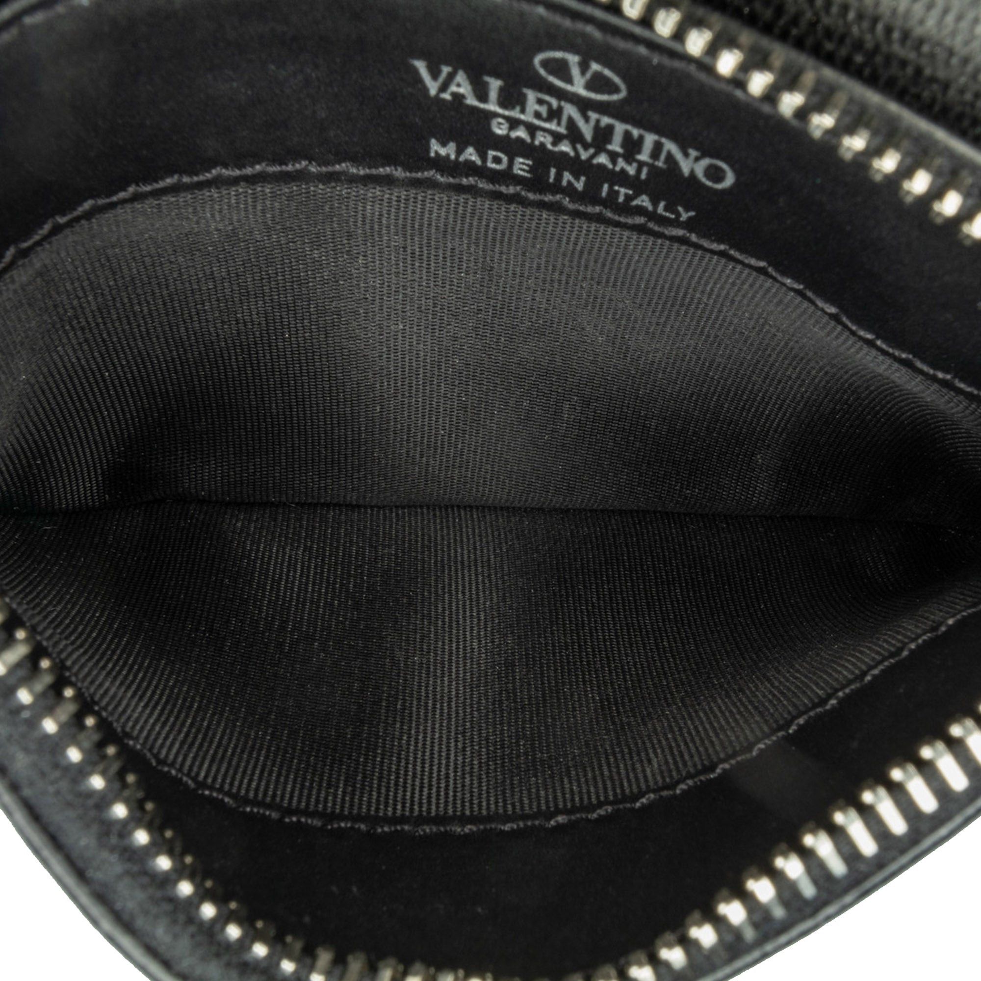 Valentino Valentino Leather VLTN Zip Card Holder Black Size ONE SIZE - 4 Thumbnail