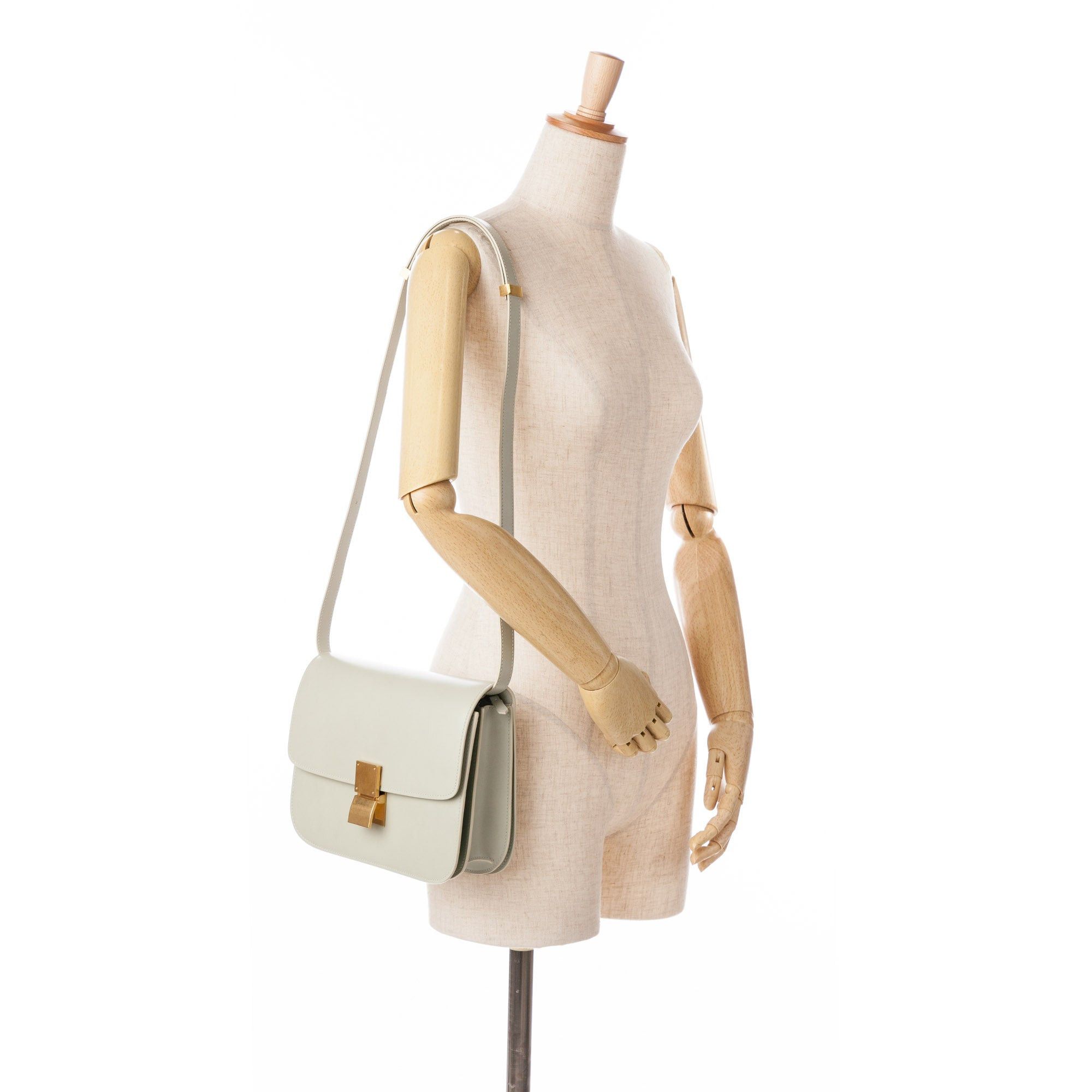 Celine Celine Medium Calfskin Classic Box Green Size ONE SIZE - 10 Thumbnail