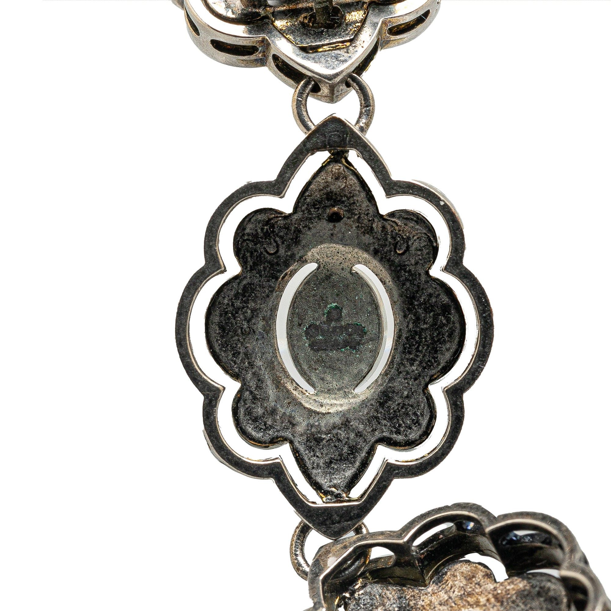 Gucci Gucci Crystal and Palladium Plated Drop Clip-On Earrings Silver Size ONE SIZE - 4 Thumbnail