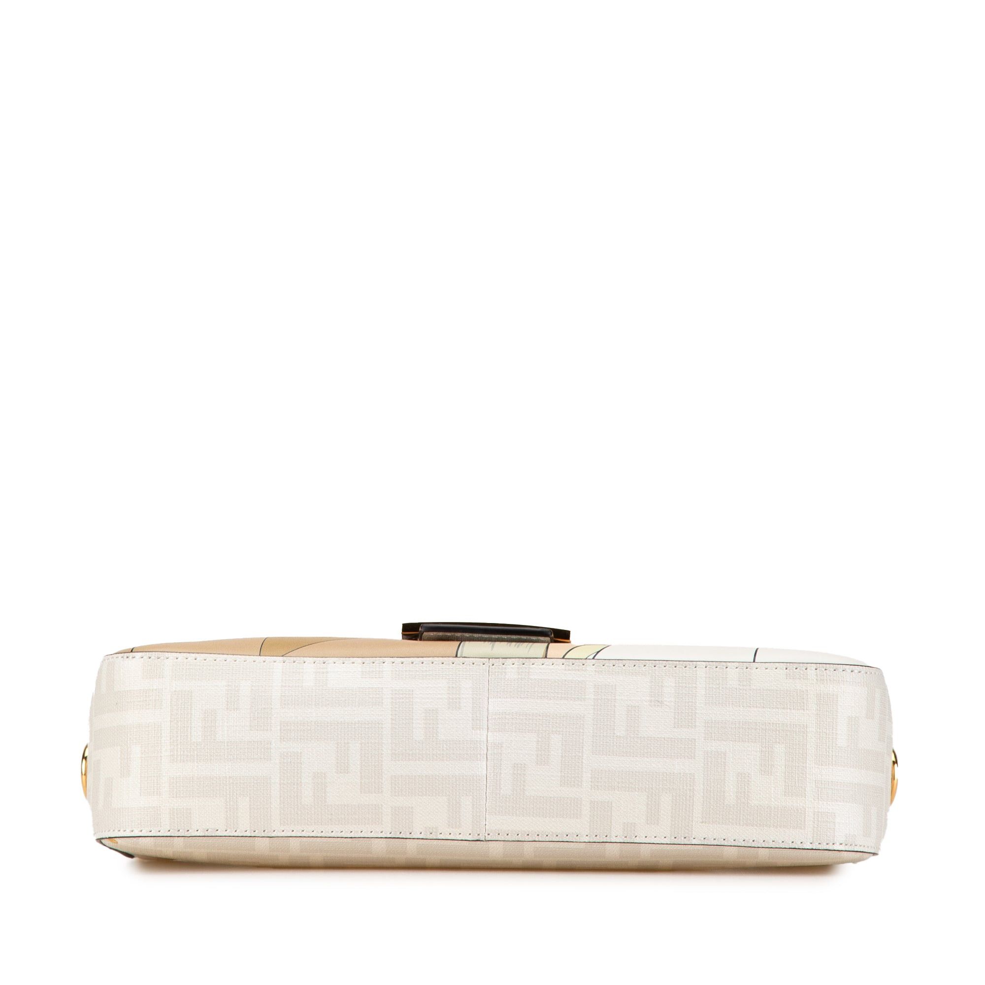 Fendi Fendi Zucca Graphic Print Coated Canvas Bikini Girls Baguette Satchel White Size ONE SIZE - 3 Thumbnail