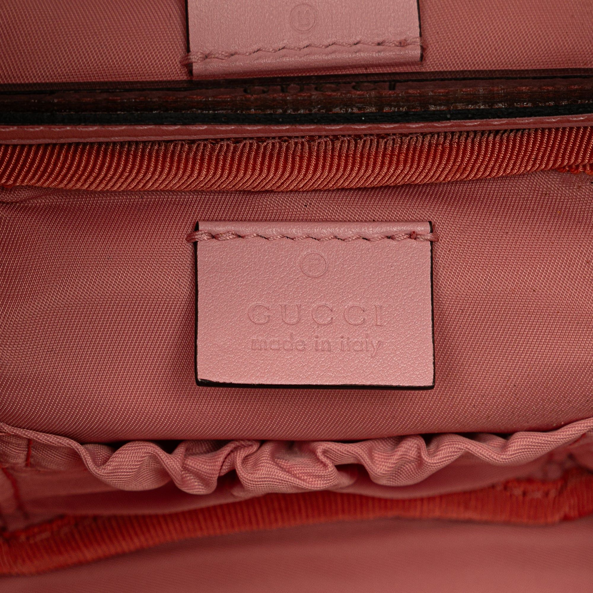 Gucci Gucci Mini GG Marmont Round Leather Vanity Bag Pink Size ONE SIZE - 5 Thumbnail