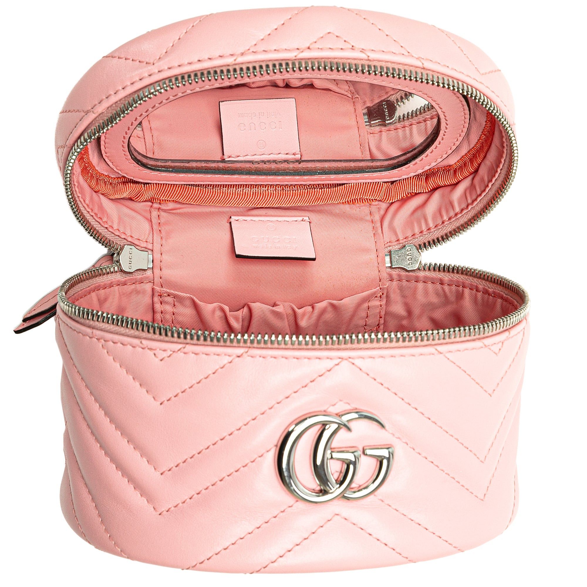 Gucci Gucci Mini GG Marmont Round Leather Vanity Bag Pink Size ONE SIZE - 7 Thumbnail