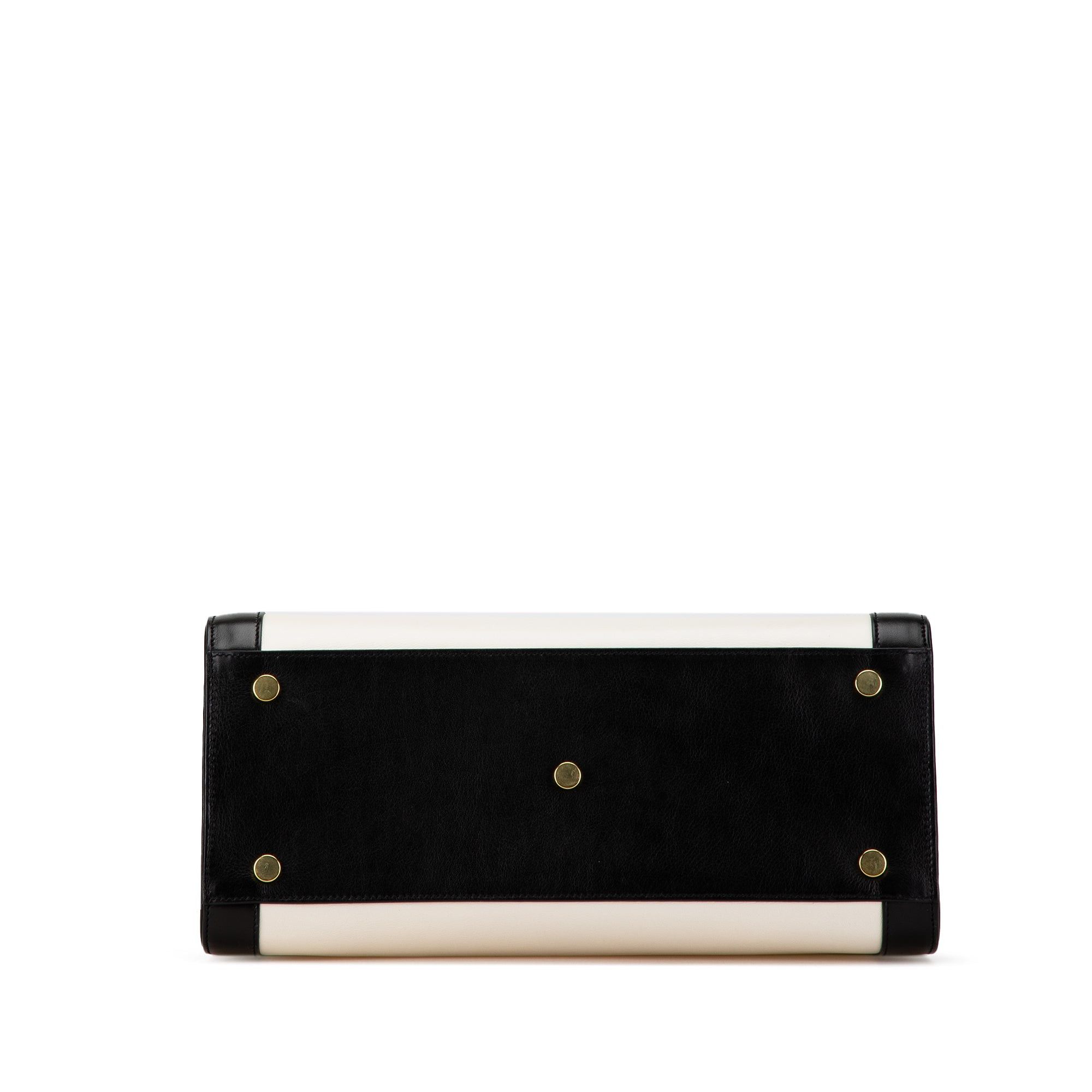 Saint Laurent Paris Saint Laurent Small Bicolor Leather Sac de Jour Satchel White Size ONE SIZE - 3 Thumbnail