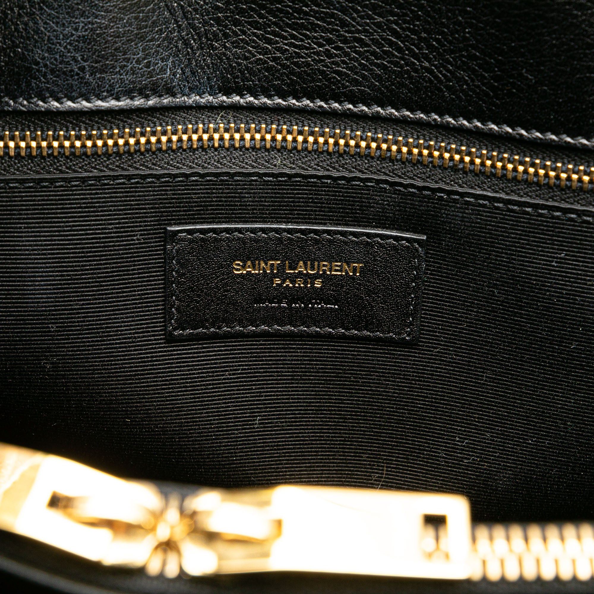 Saint Laurent Paris Saint Laurent Small Bicolor Leather Sac de Jour Satchel White Size ONE SIZE - 6 Thumbnail