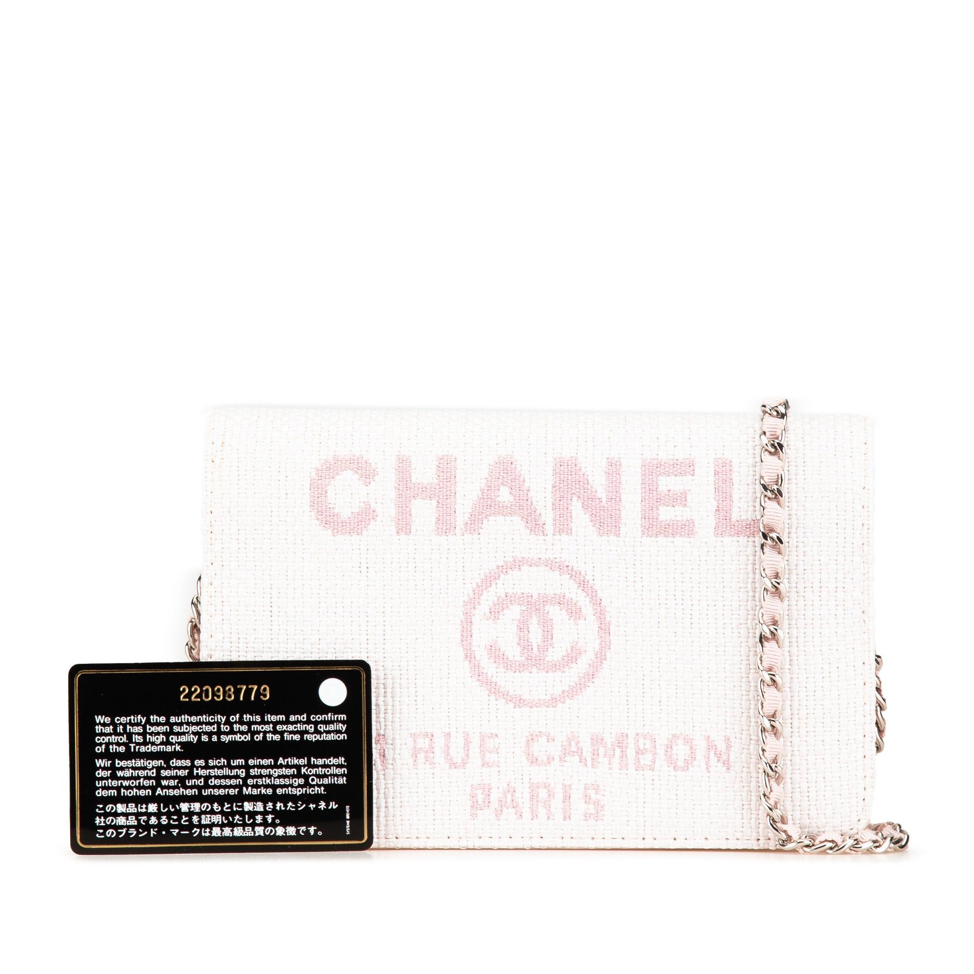 Chanel Chanel Canvas Deauville Wallet On Chain Pink Size ONE SIZE - 10 Thumbnail