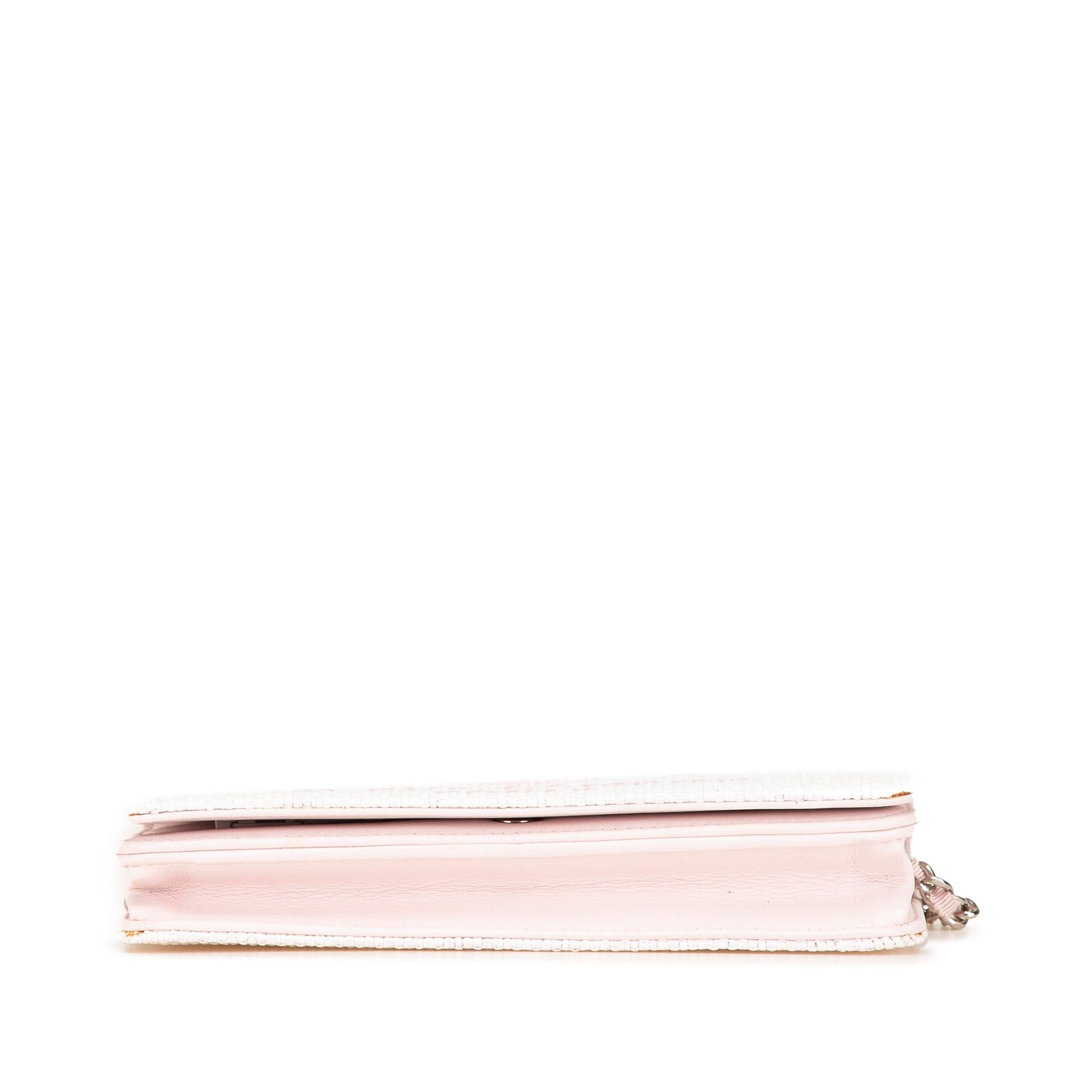 Chanel Chanel Canvas Deauville Wallet On Chain Pink Size ONE SIZE - 3 Thumbnail