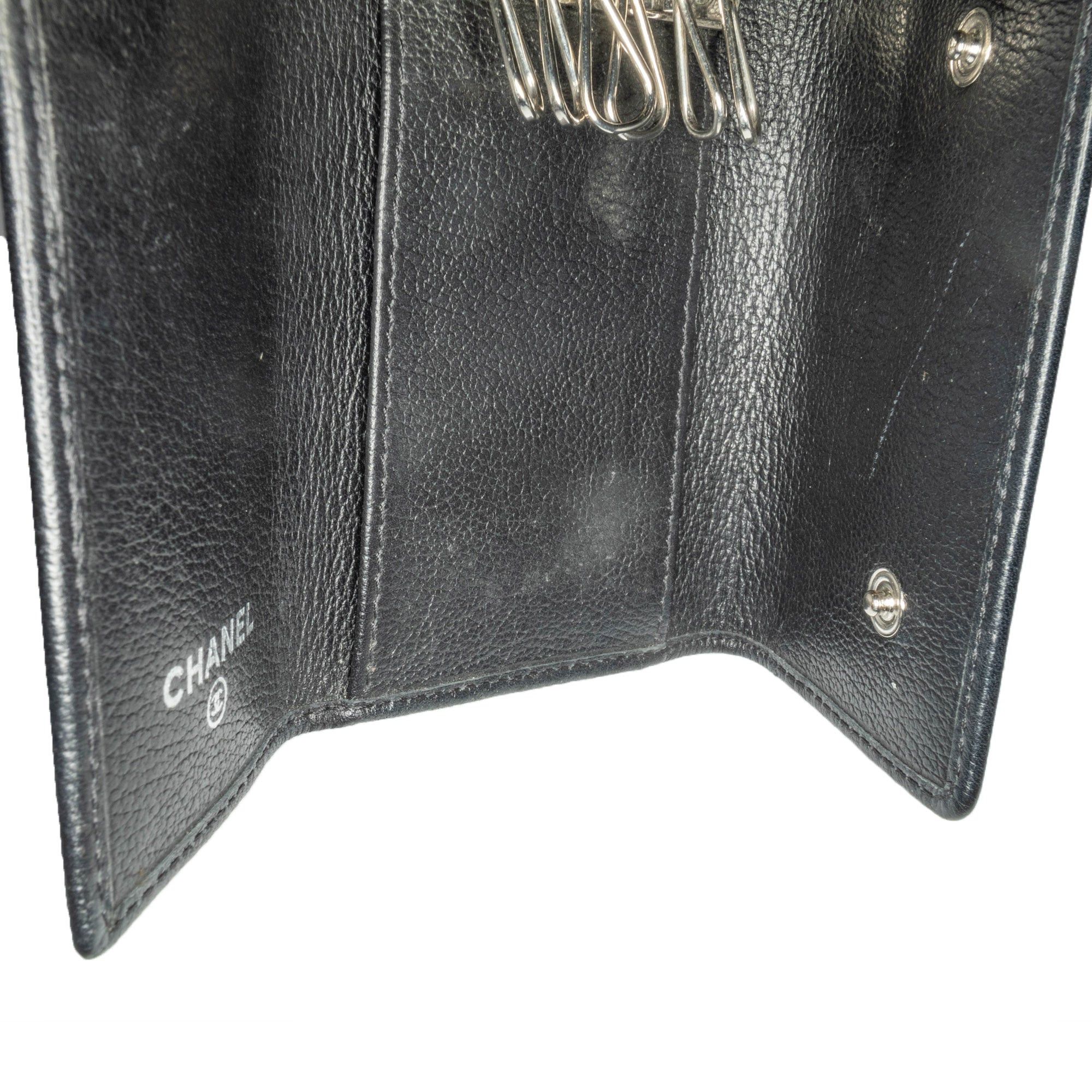 Chanel Chanel CC Camellia Leather Key Holder Black Size ONE SIZE - 6 Thumbnail