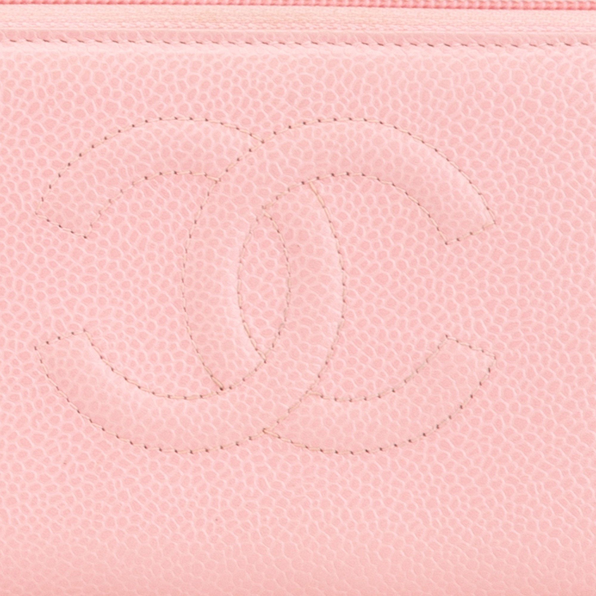 Chanel Chanel CC Caviar Continental Zip Wallet Pink Size ONE SIZE - 6 Thumbnail