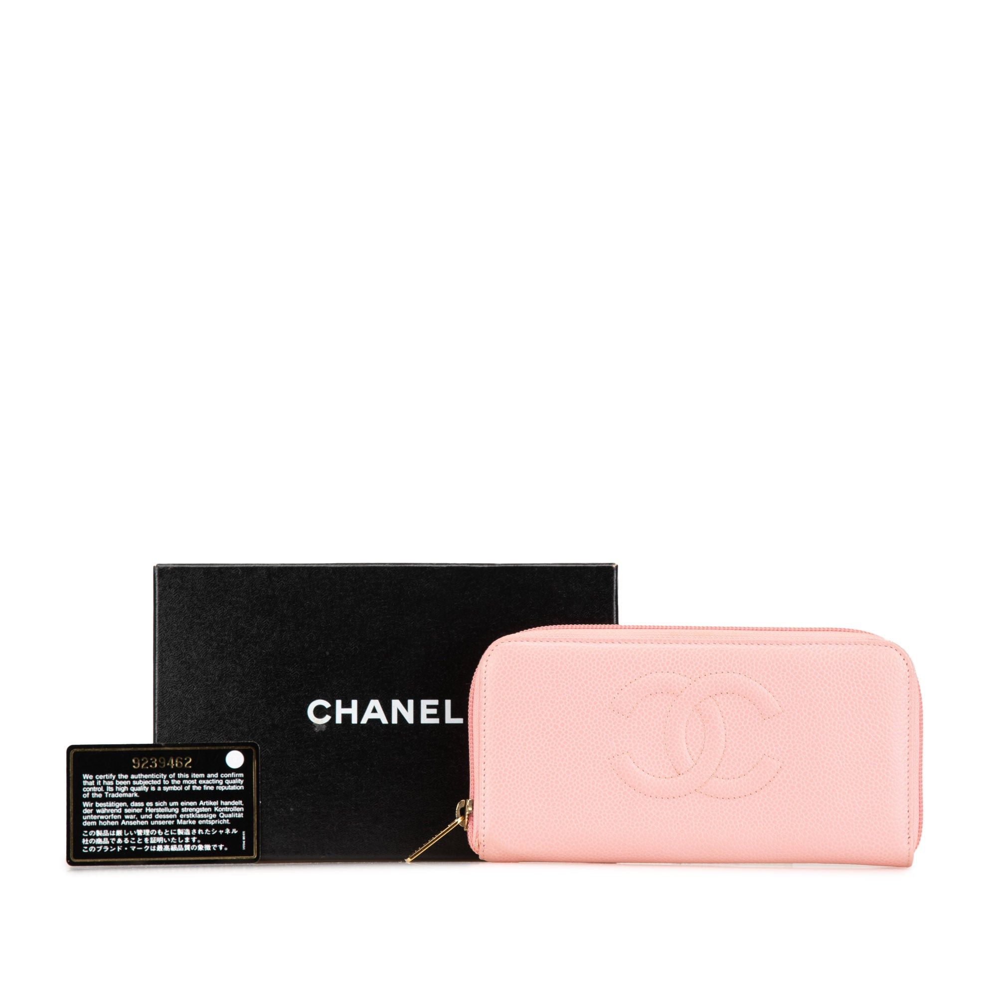Chanel Chanel CC Caviar Continental Zip Wallet Pink Size ONE SIZE - 12 Thumbnail