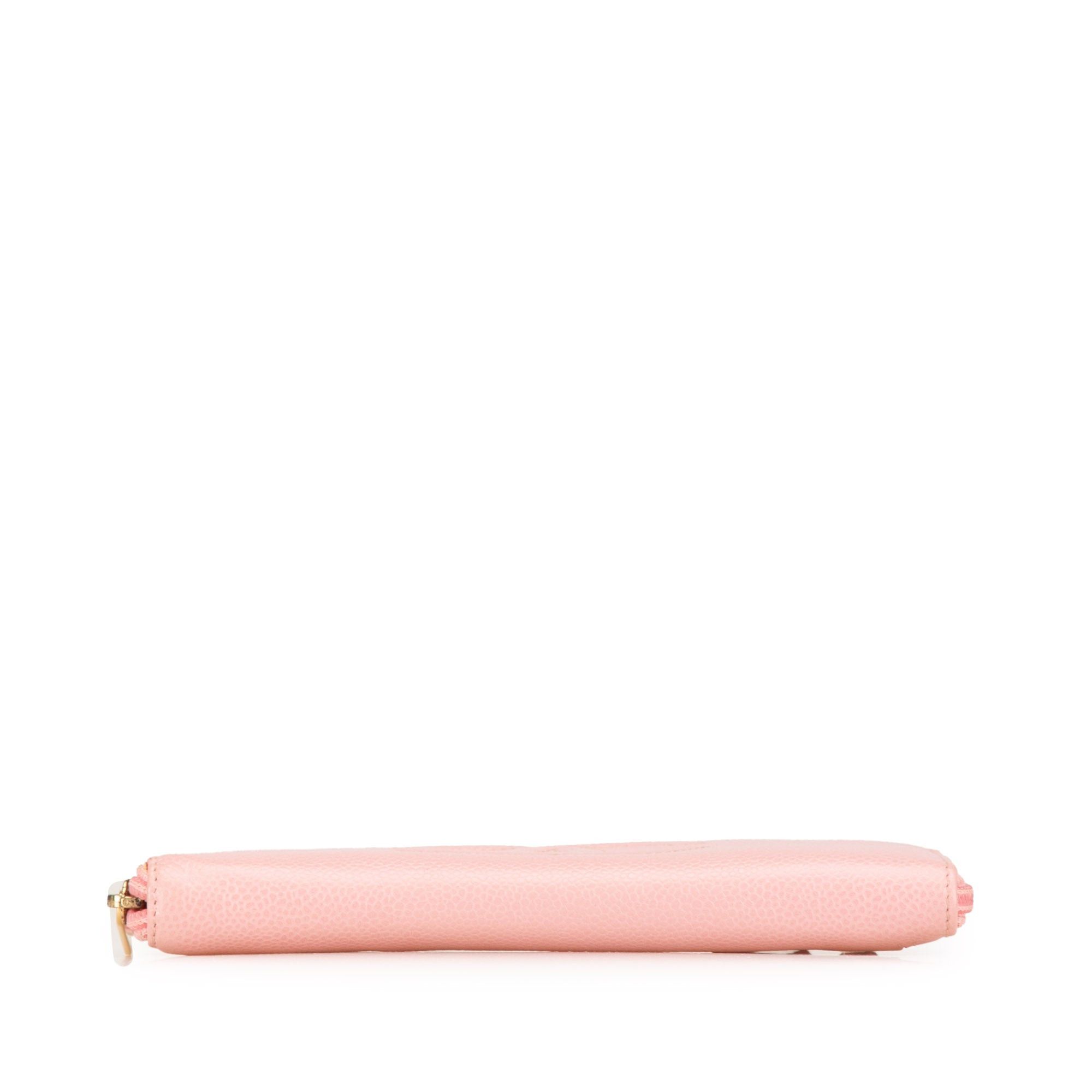 Chanel Chanel CC Caviar Continental Zip Wallet Pink Size ONE SIZE - 3 Thumbnail