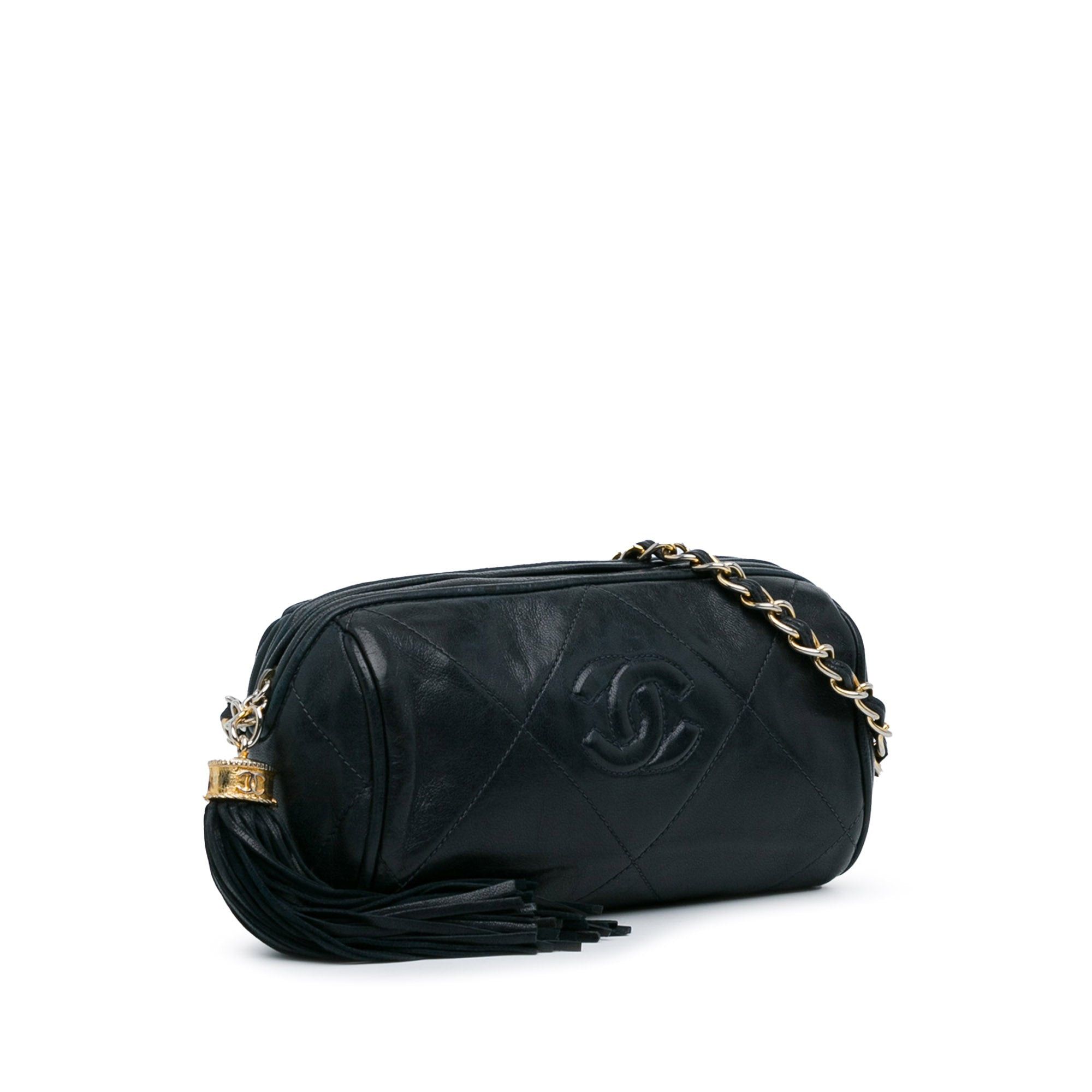 Chanel Chanel CC Lambskin Tassel Shoulder Bag Blue Size ONE SIZE - 2 Thumbnail