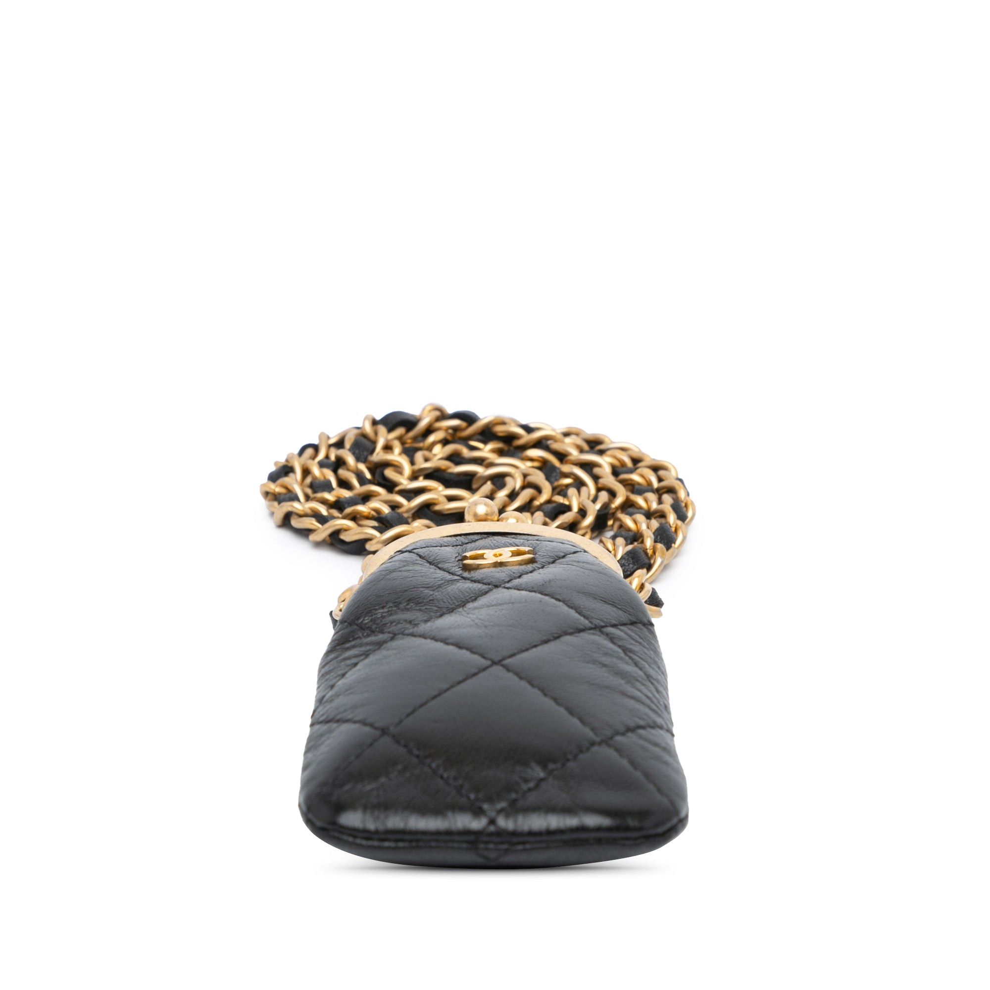 Chanel Chanel CC Quilted Lambskin Lipstick Case on Chain Black Size ONE SIZE - 3 Thumbnail