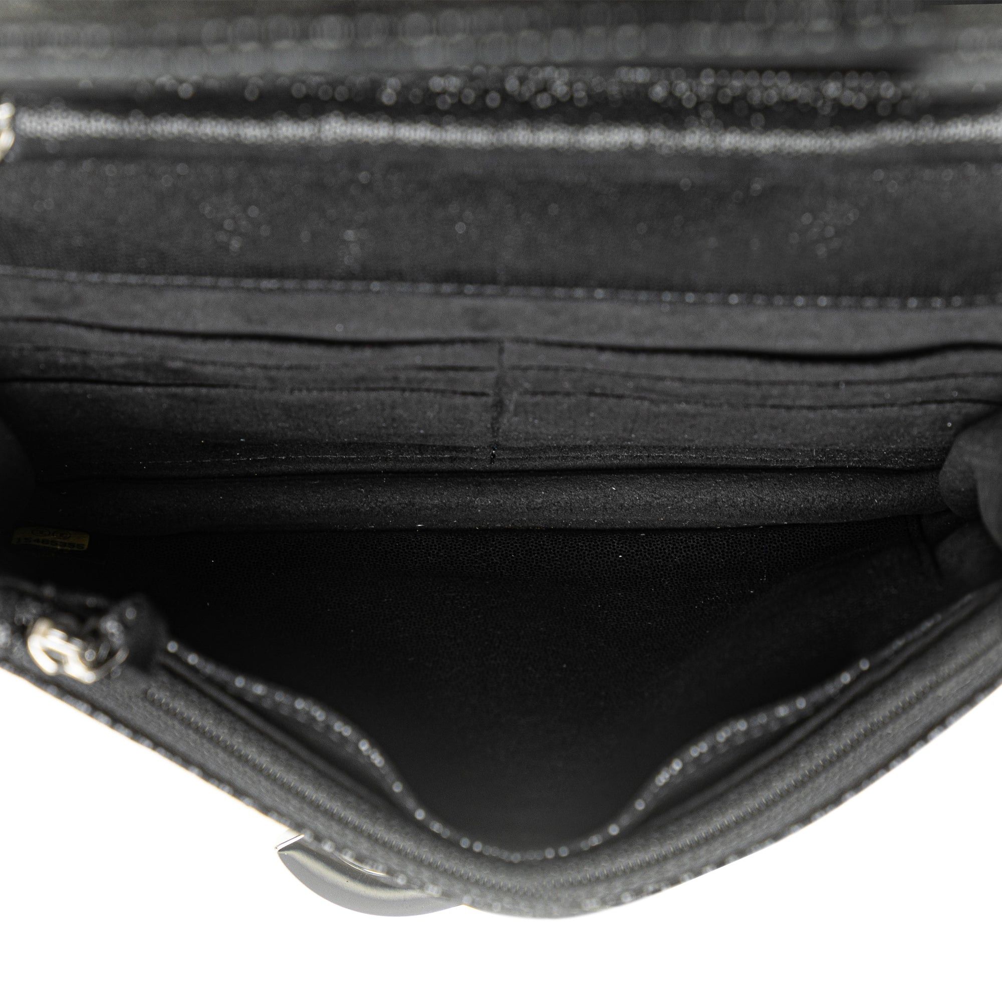 Chanel Chanel Iridescent Caviar Crystal CC Wallet On Chain Black Size ONE SIZE - 4 Thumbnail