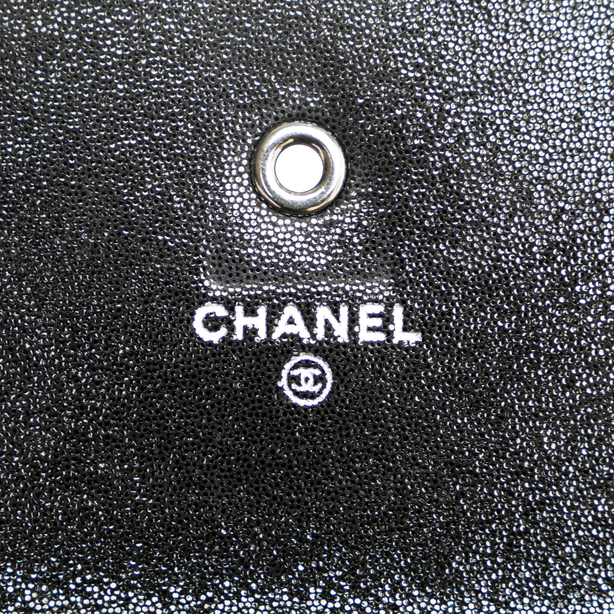 Chanel Chanel Iridescent Caviar Crystal CC Wallet On Chain Black Size ONE SIZE - 5 Thumbnail