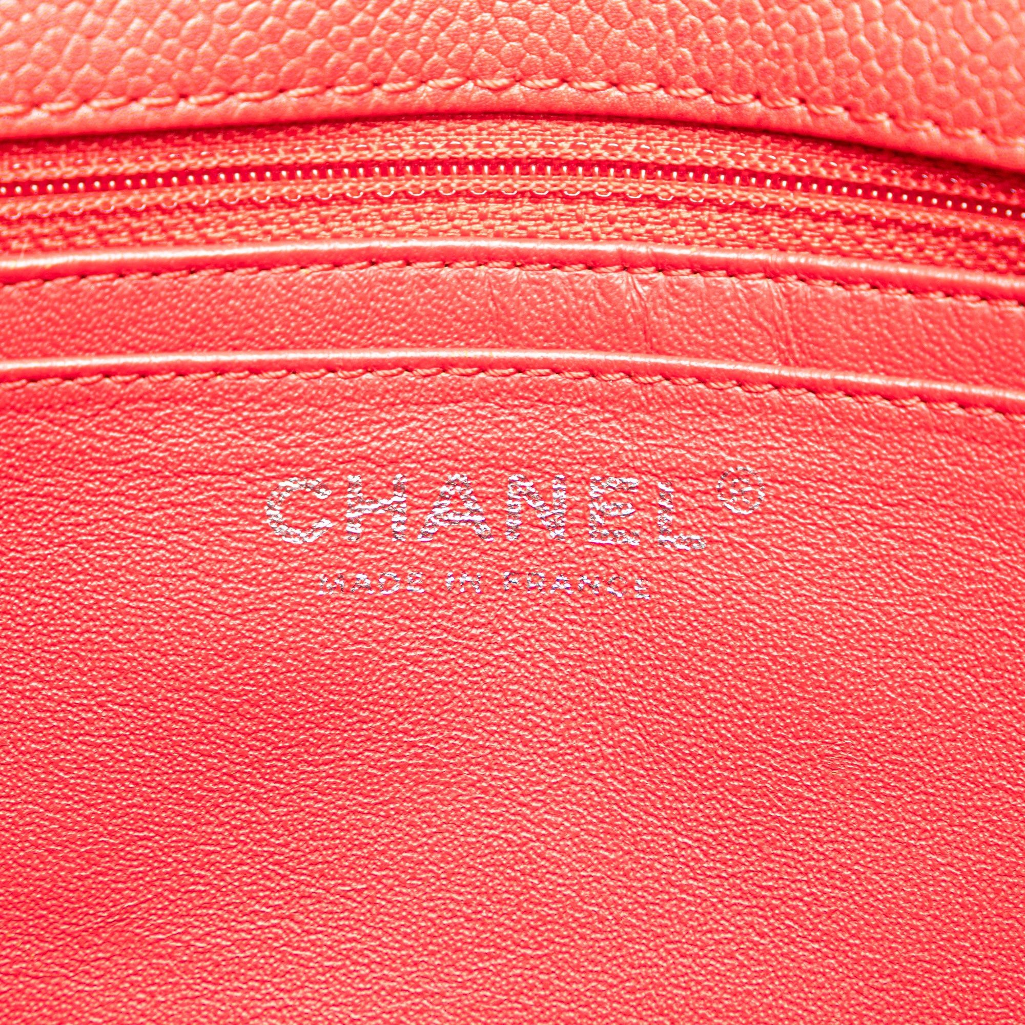 Chanel Chanel Jumbo Classic Caviar Single Flap Red Size ONE SIZE - 4 Thumbnail