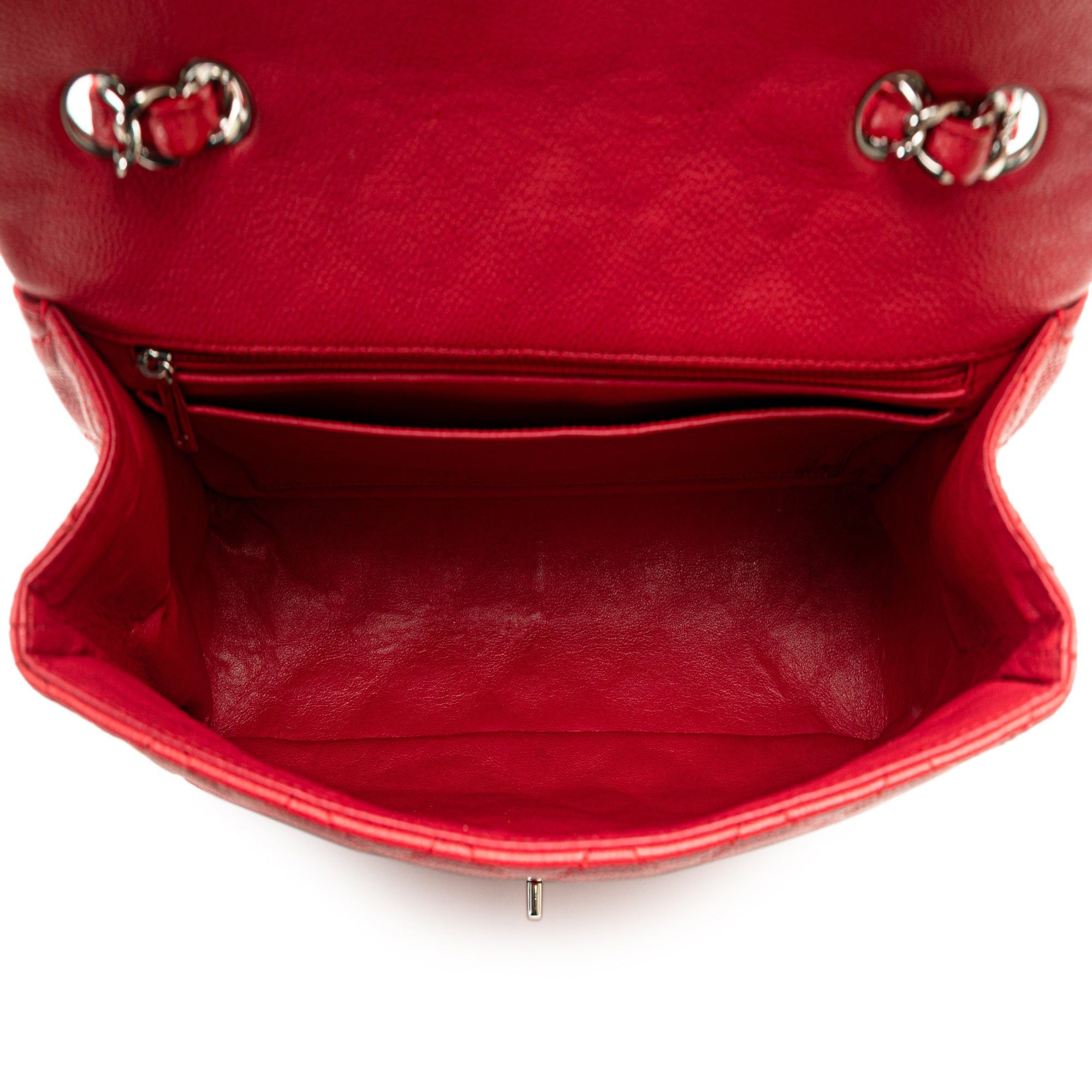 Chanel Chanel Jumbo Classic Caviar Single Flap Red Size ONE SIZE - 3 Thumbnail