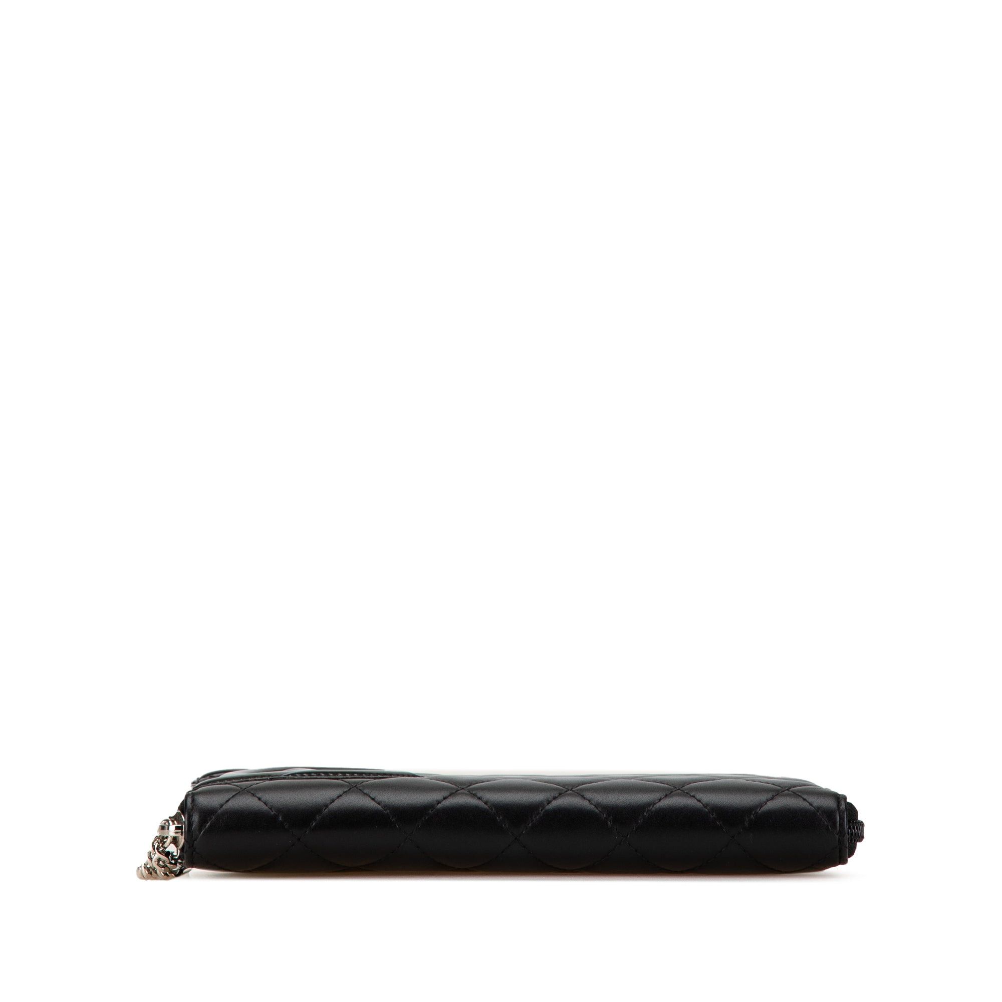 Chanel Chanel Lambskin Cambon Ligne Zip Around Long Wallet Black Size ONE SIZE - 3 Thumbnail