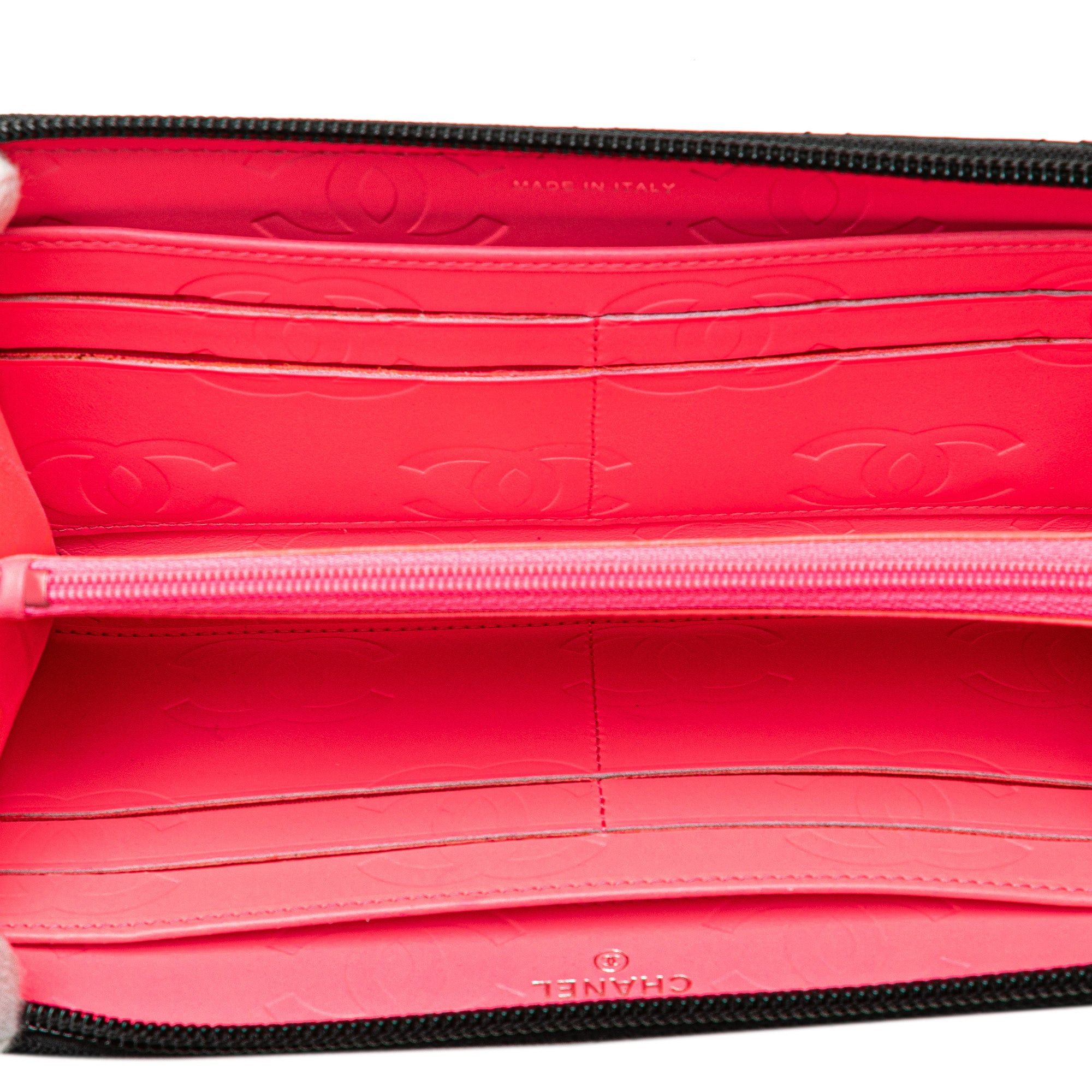 Chanel Chanel Lambskin Cambon Ligne Zip Around Long Wallet Black Size ONE SIZE - 5 Thumbnail