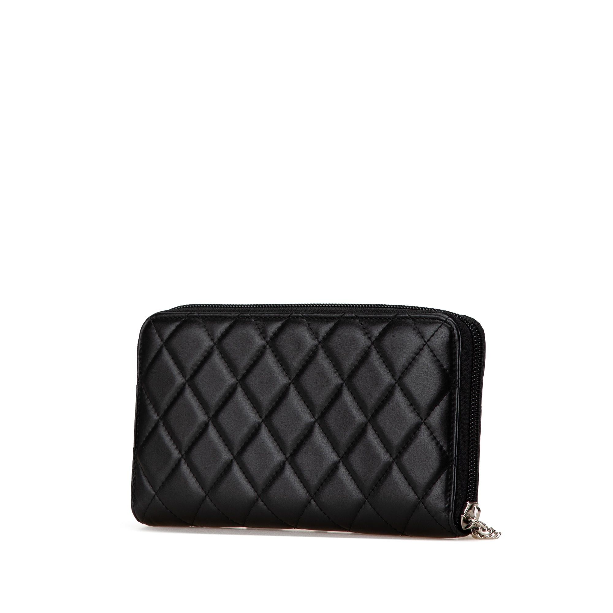 Chanel Chanel Lambskin Cambon Ligne Zip Around Long Wallet Black Size ONE SIZE - 2 Thumbnail
