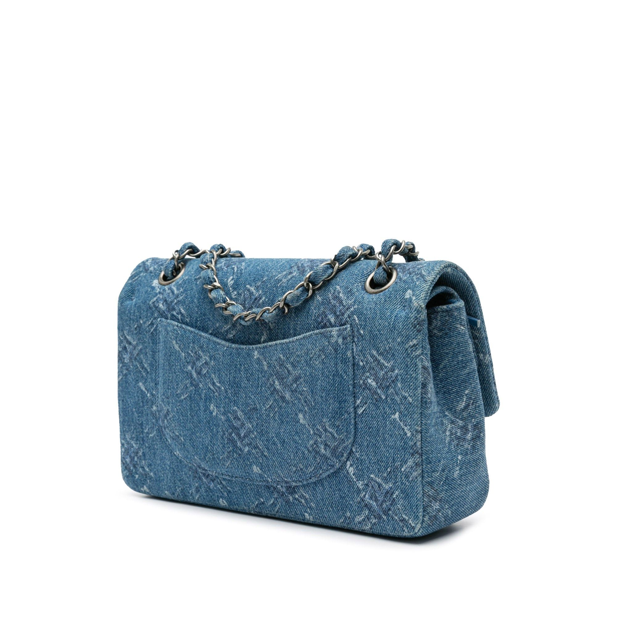 Chanel Chanel Medium Classic Printed Denim Double Flap Blue Size ONE SIZE - 2 Thumbnail