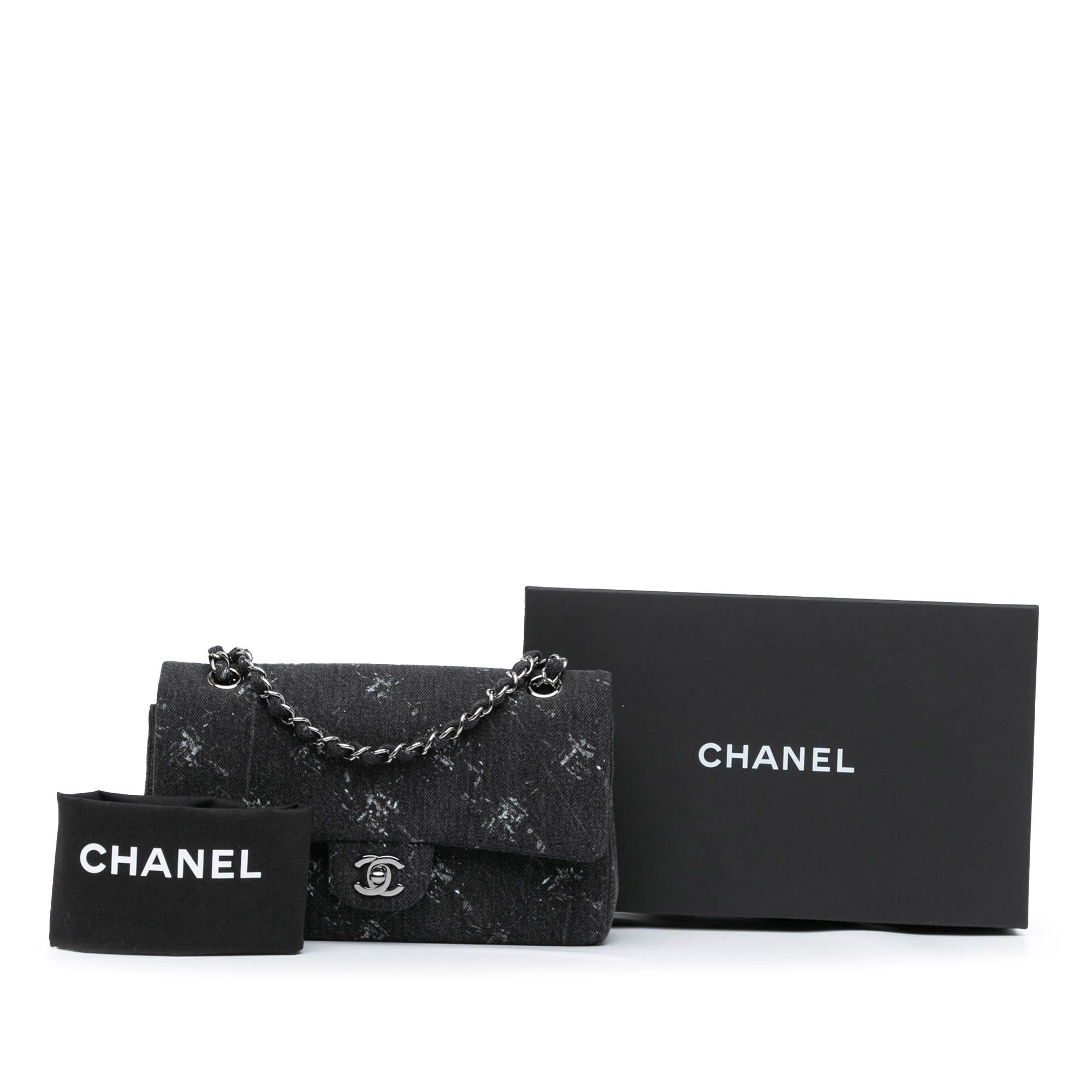 Chanel Chanel Medium Denim Double Flap Black Size ONE SIZE - 12 Thumbnail