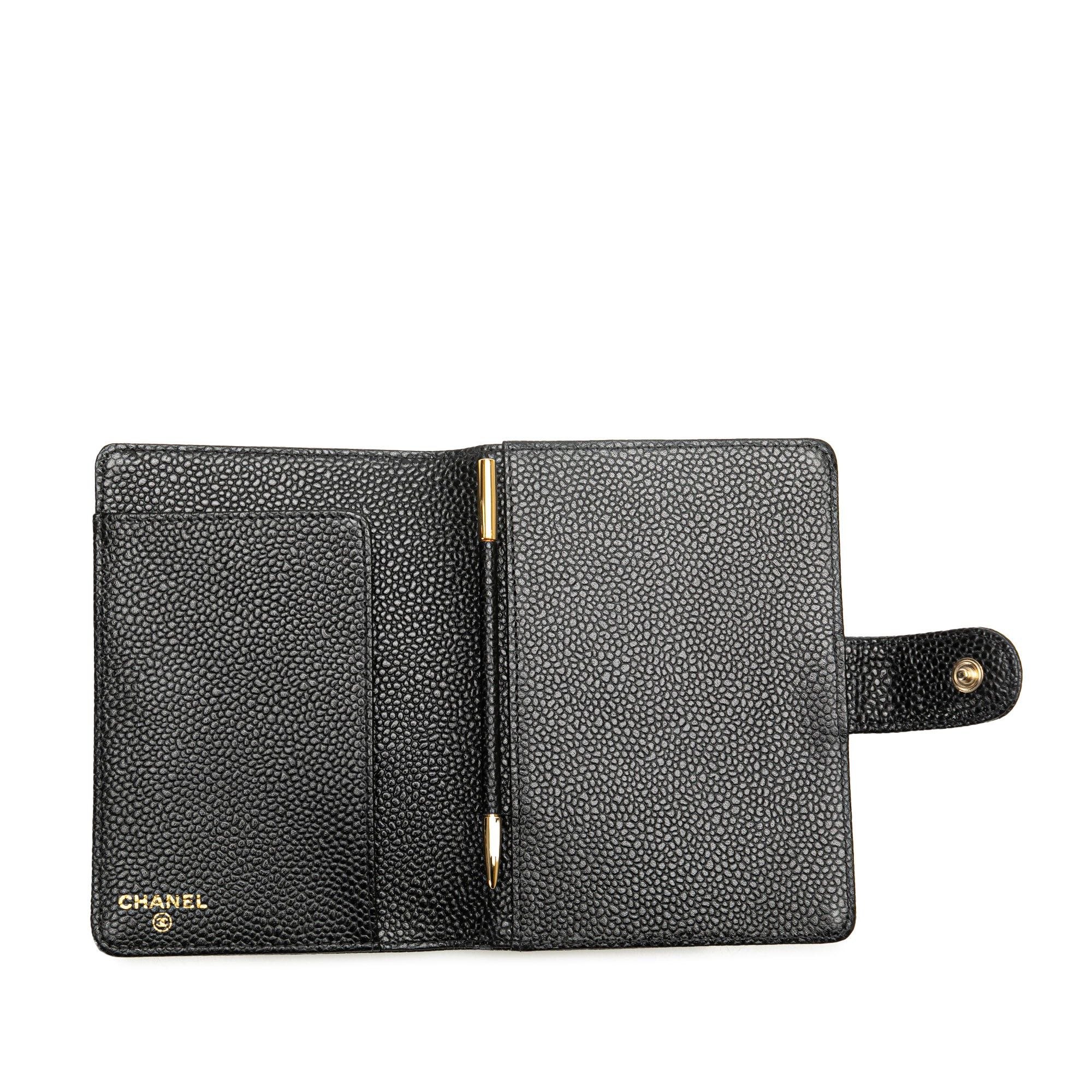 Chanel Chanel Mini Caviar Agenda Cover Black Size ONE SIZE - 8 Thumbnail