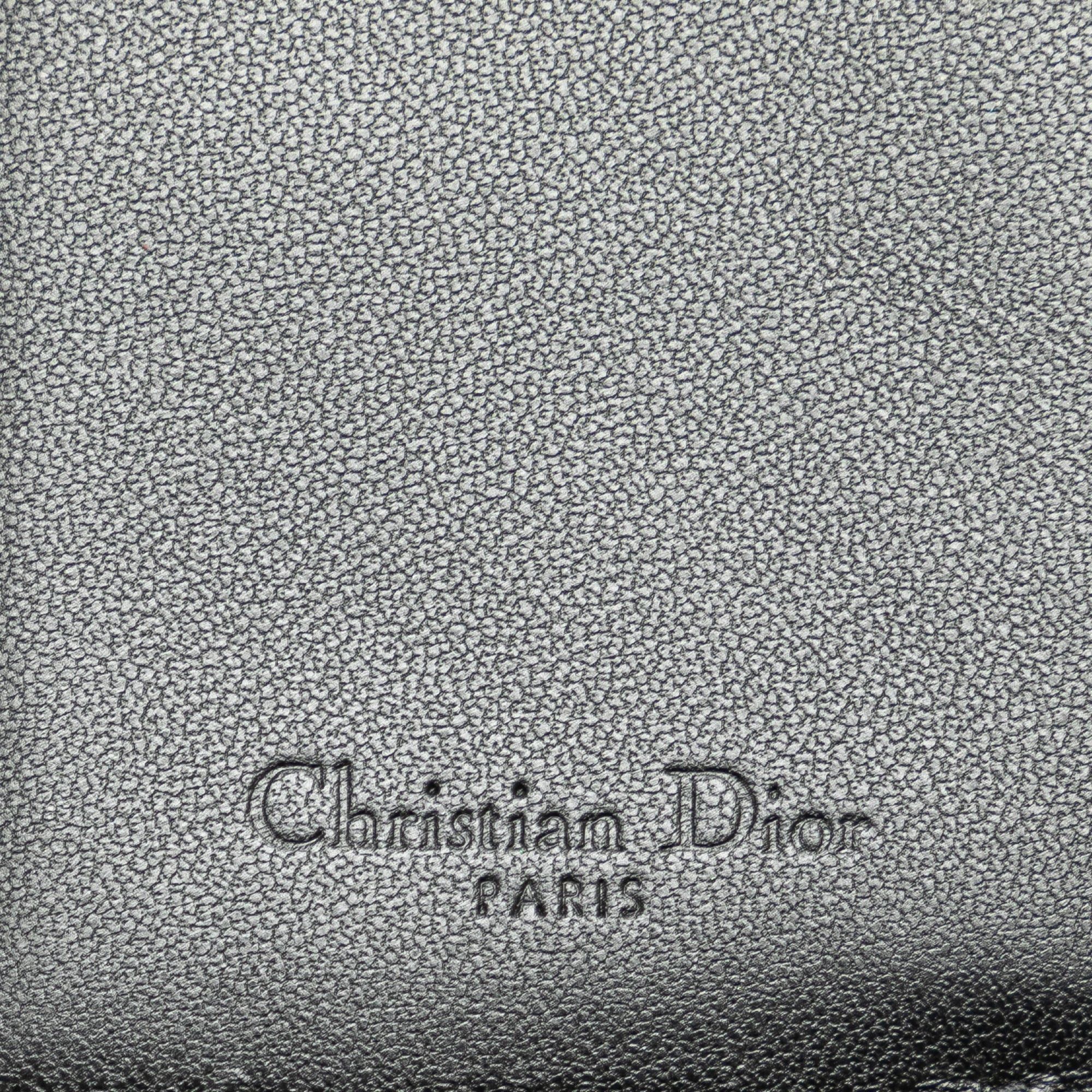 Dior Dior Lambskin Cannage Lady Dior Lotus Wallet Black Size ONE SIZE - 6 Thumbnail