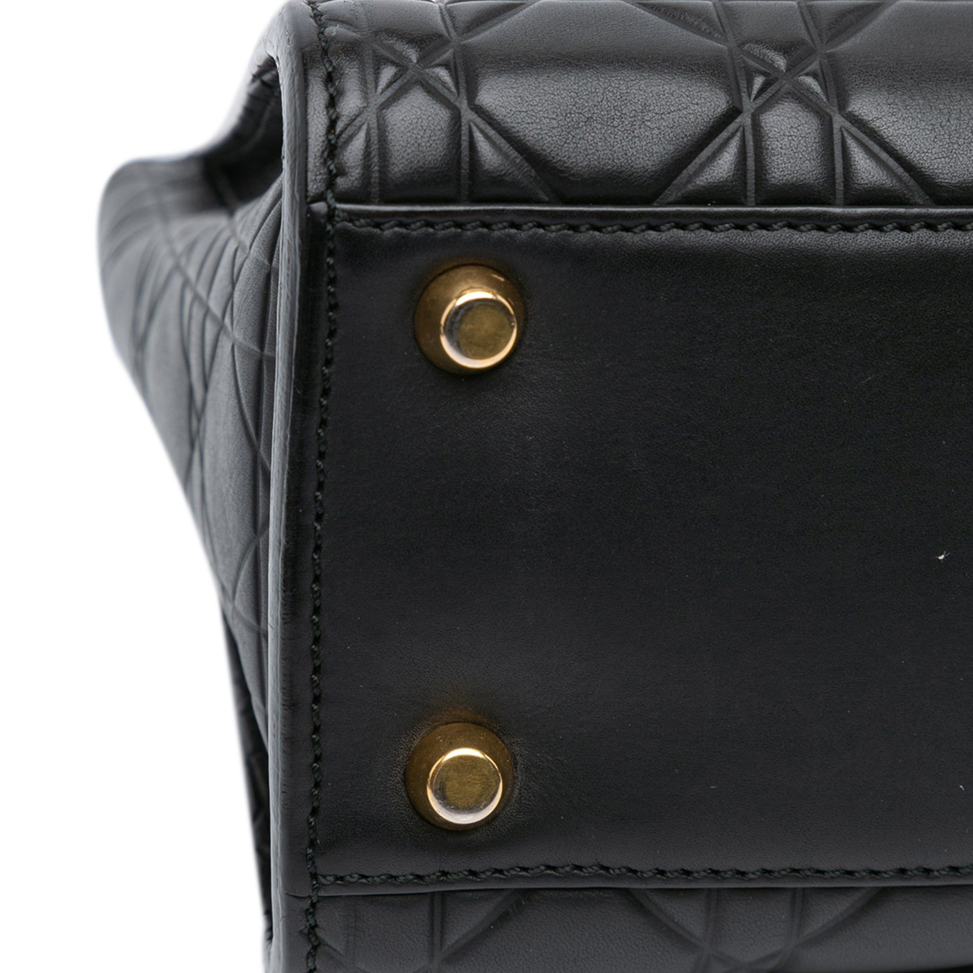 Dior Dior Medium Lambskin Cannage Supple Lady Dior Black Size ONE SIZE - 7 Thumbnail