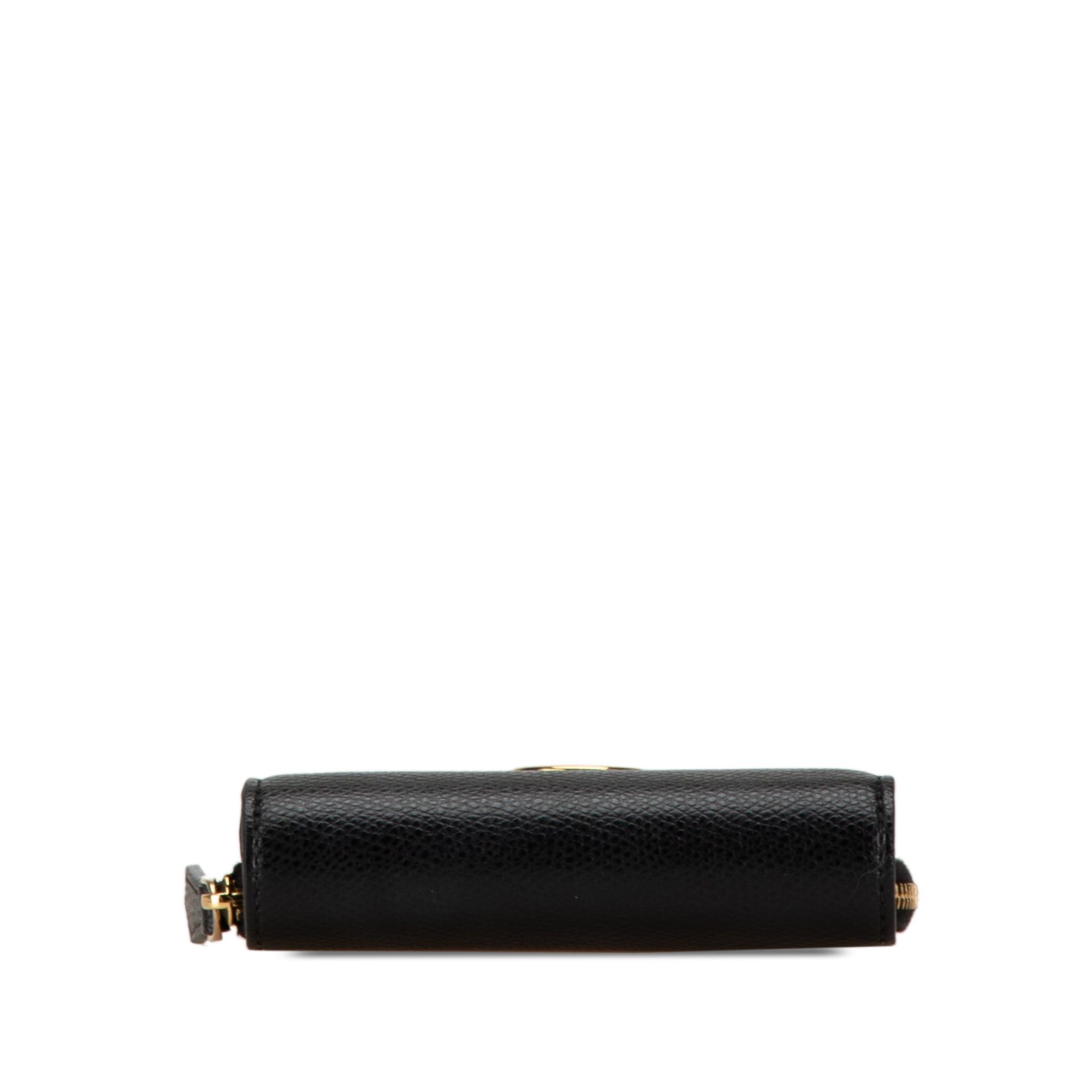 Fendi Fendi F Is Fendi Leather Zip Around Bifold Compact Wallet Black Size ONE SIZE - 3 Thumbnail