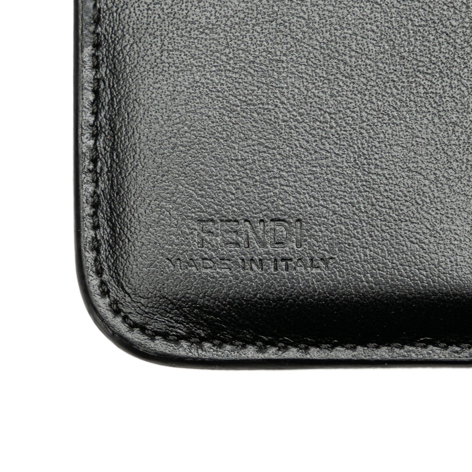 Fendi Fendi F Is Fendi Leather Zip Around Bifold Compact Wallet Black Size ONE SIZE - 5 Thumbnail