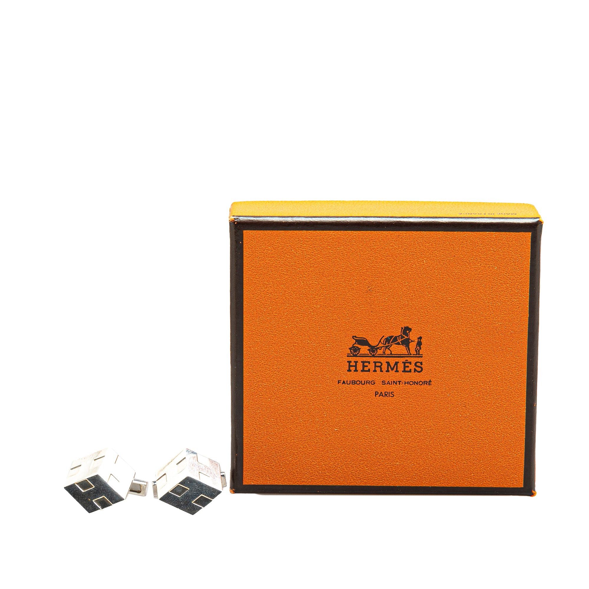 Hermes Hermès Sterling Silver Cube H Cufflinks Silver Size ONE SIZE - 5 Thumbnail