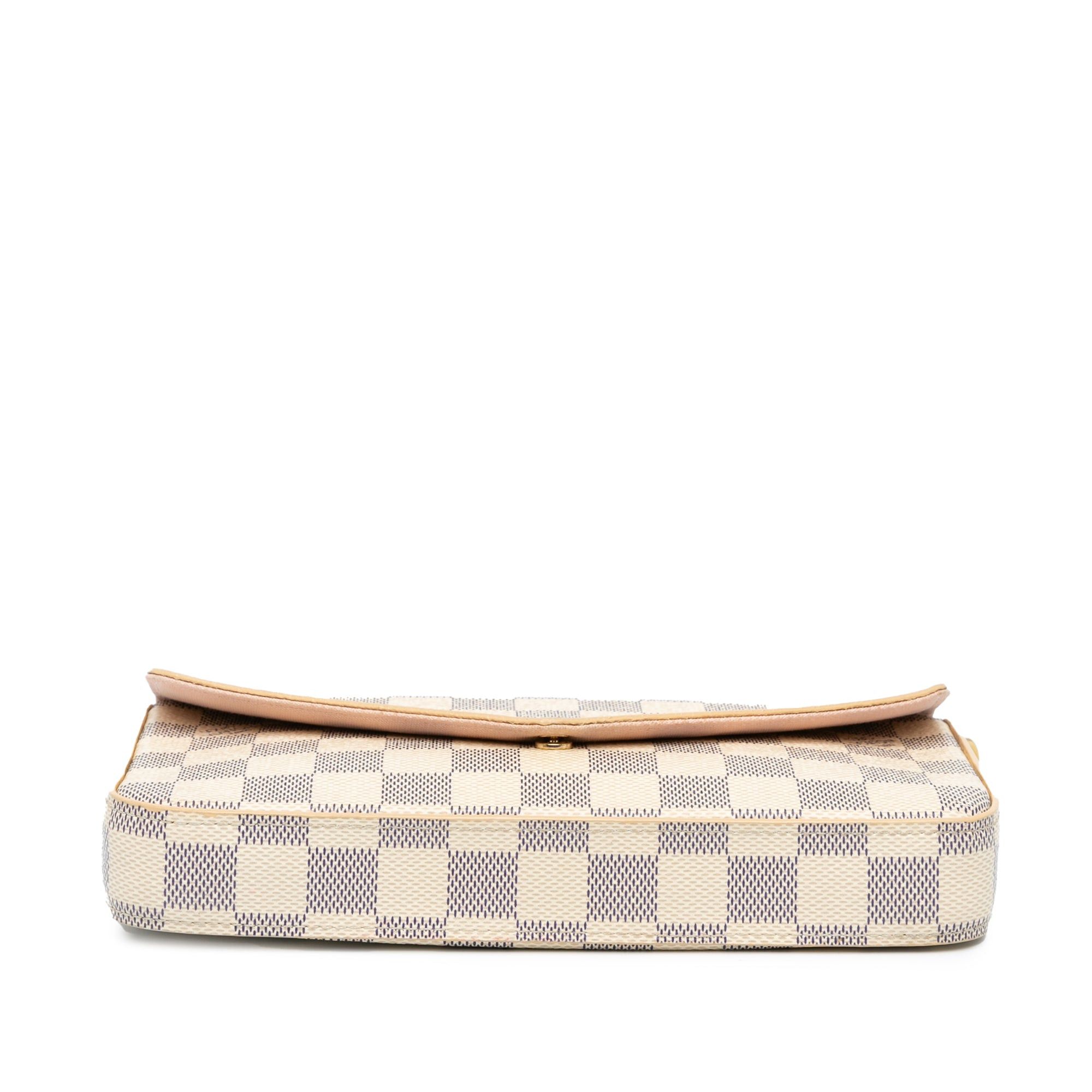 Louis Vuitton Louis Vuitton Damier Azur Felicie Pochette White Size ONE SIZE - 3 Thumbnail