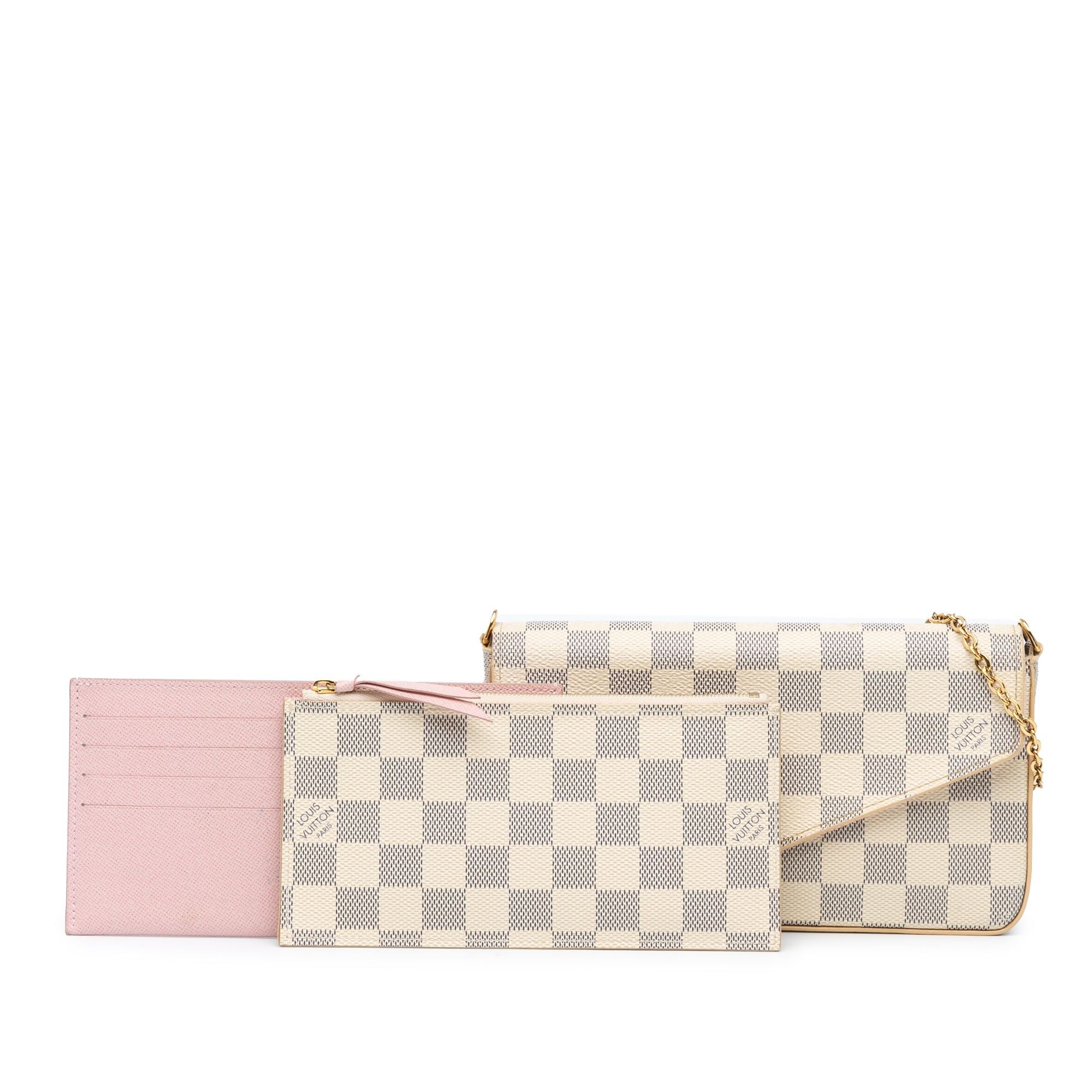 Louis Vuitton Felicie Pochette White Louis Vuitton Damier Azur Felicie  Pochette White
