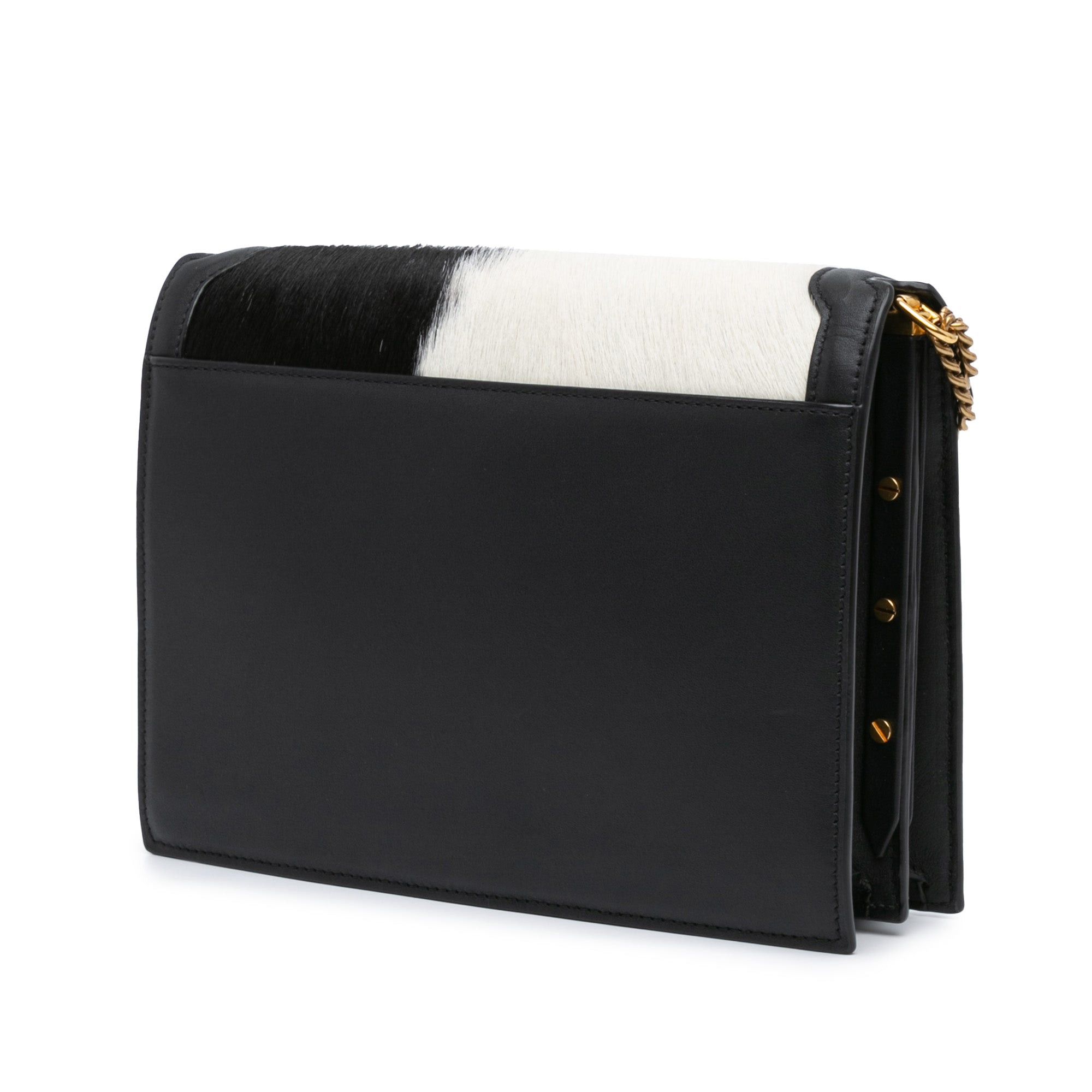 Saint Laurent Paris Saint Laurent Calf Hair Cassandra Crossbody Black Size ONE SIZE - 2 Thumbnail