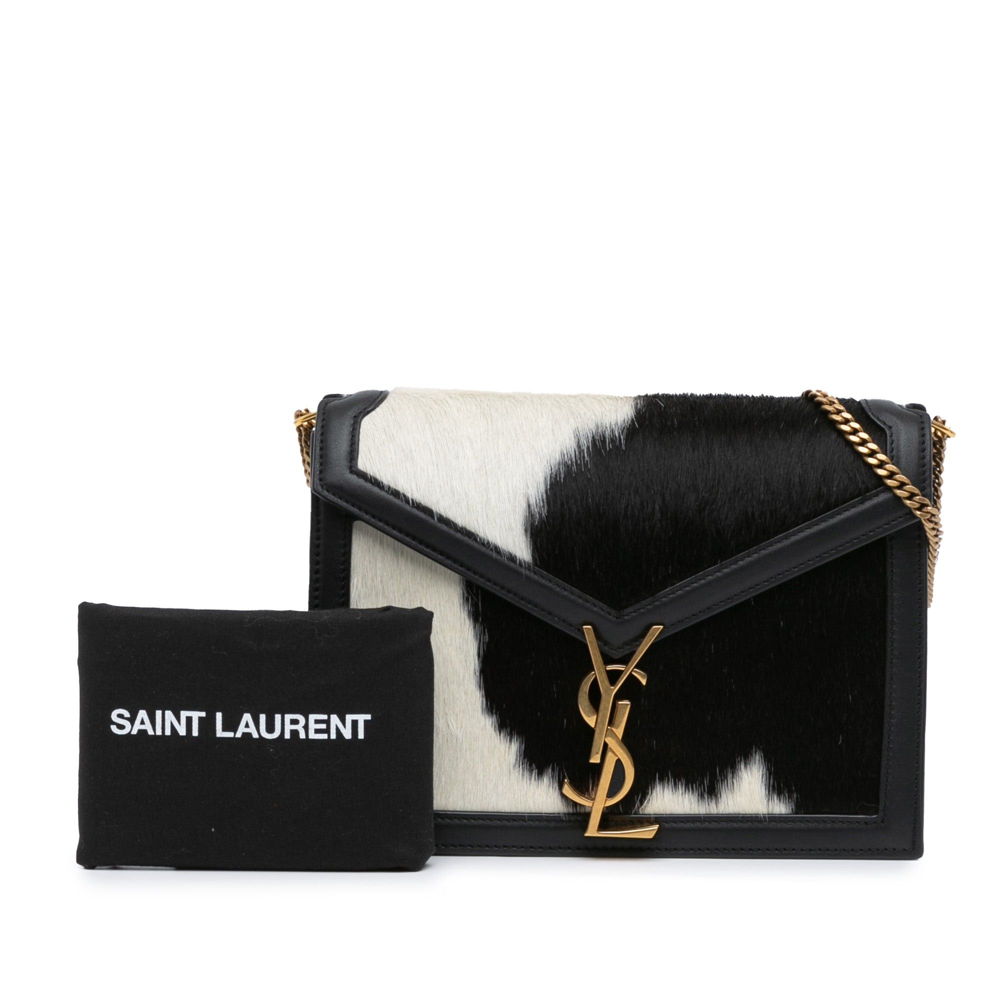 Saint Laurent Paris Saint Laurent Calf Hair Cassandra Crossbody Black Size ONE SIZE - 9 Thumbnail