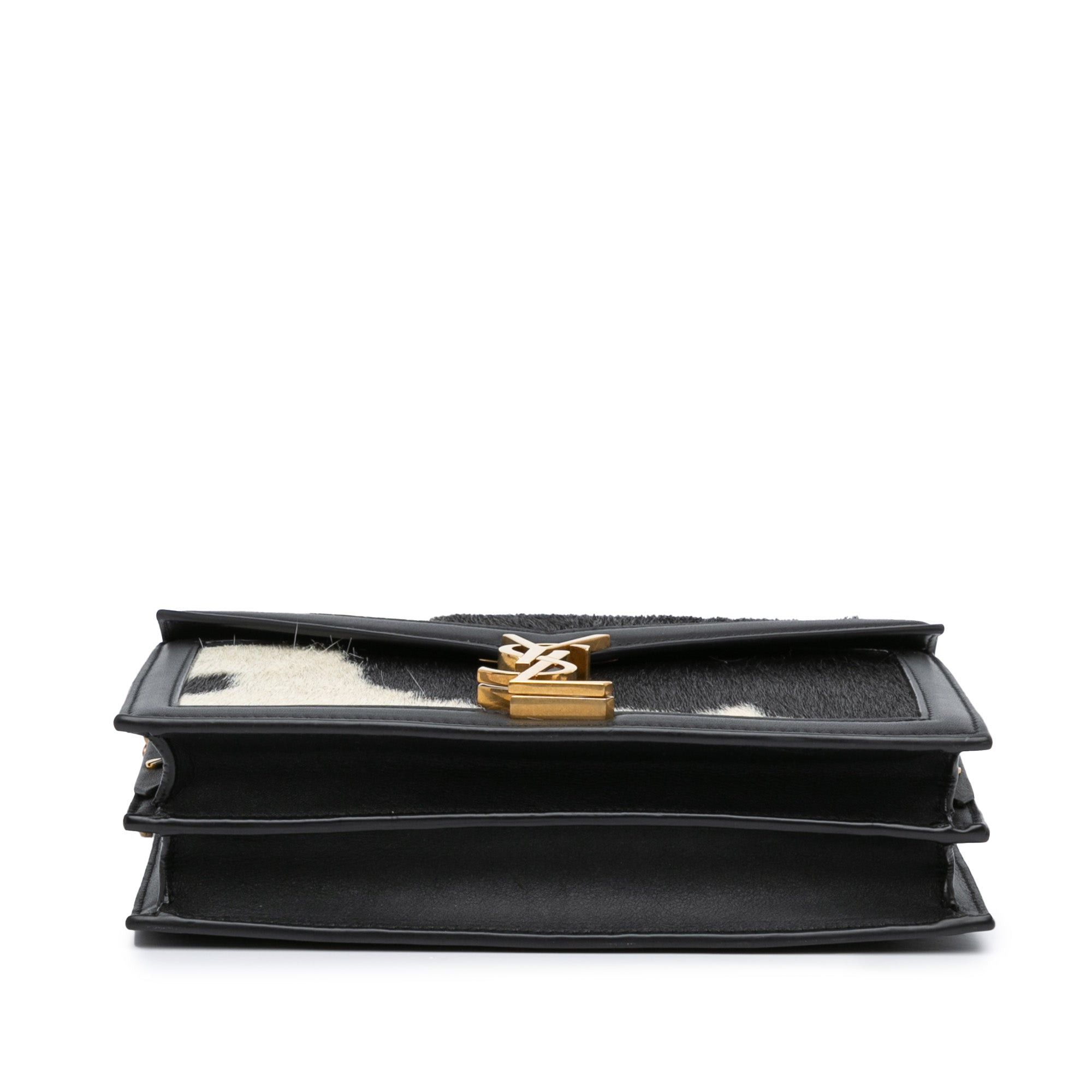 Saint Laurent Paris Saint Laurent Calf Hair Cassandra Crossbody Black Size ONE SIZE - 3 Thumbnail