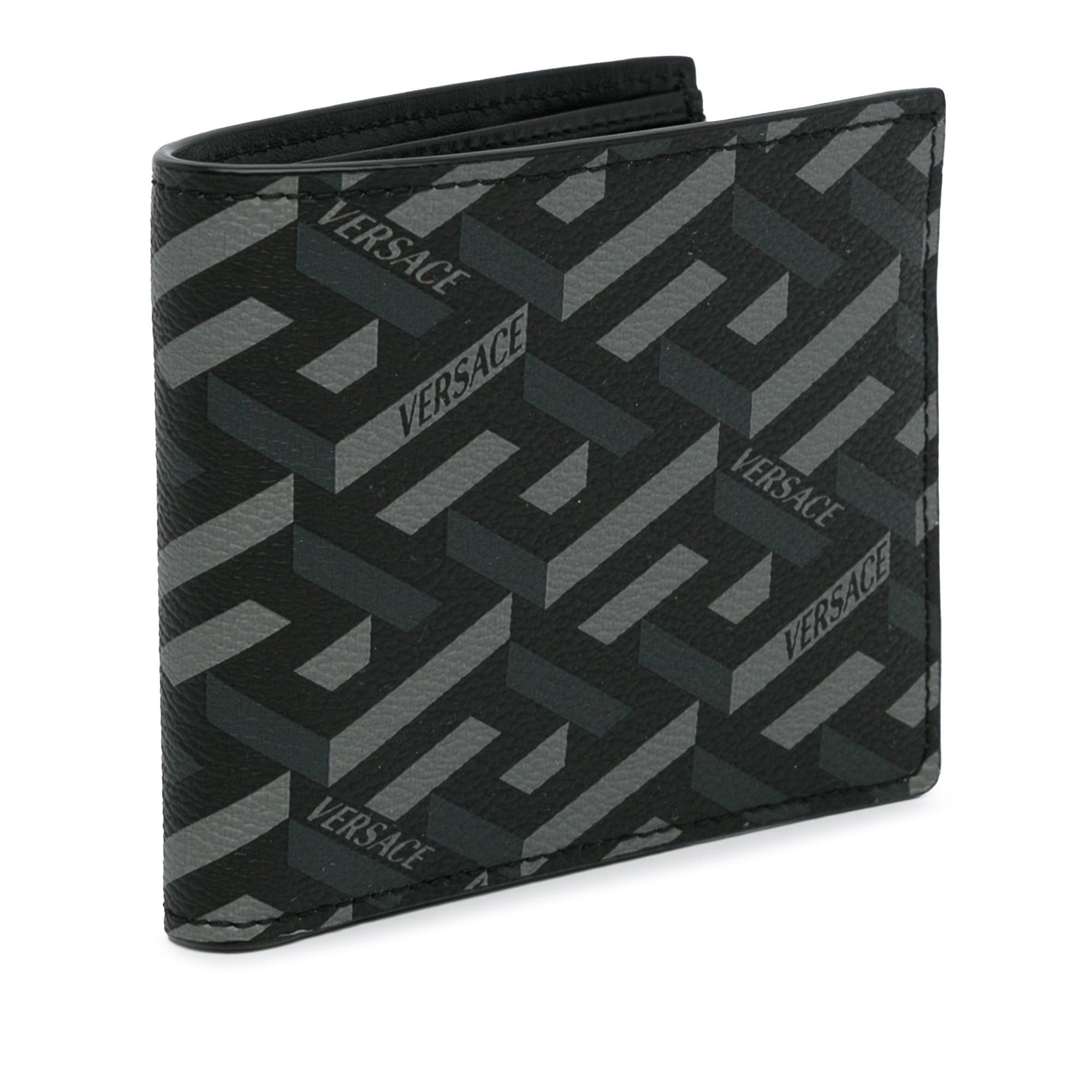 Versace Versace La Greca Small Wallet Black Size ONE SIZE - 2 Thumbnail