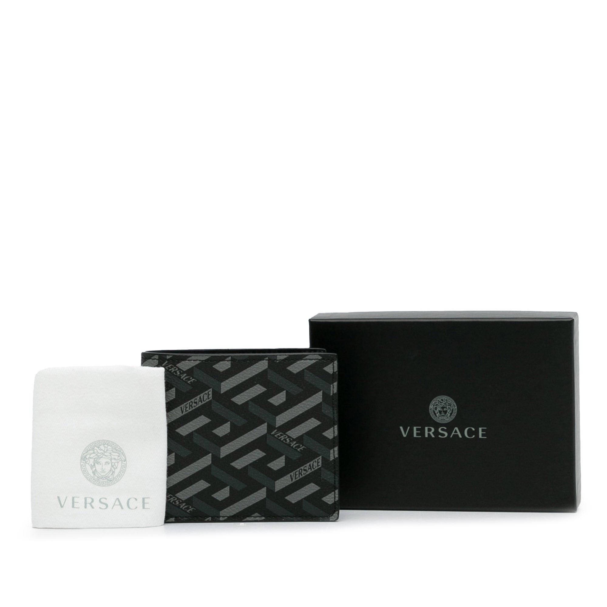 Versace Versace La Greca Small Wallet Black Size ONE SIZE - 12 Thumbnail