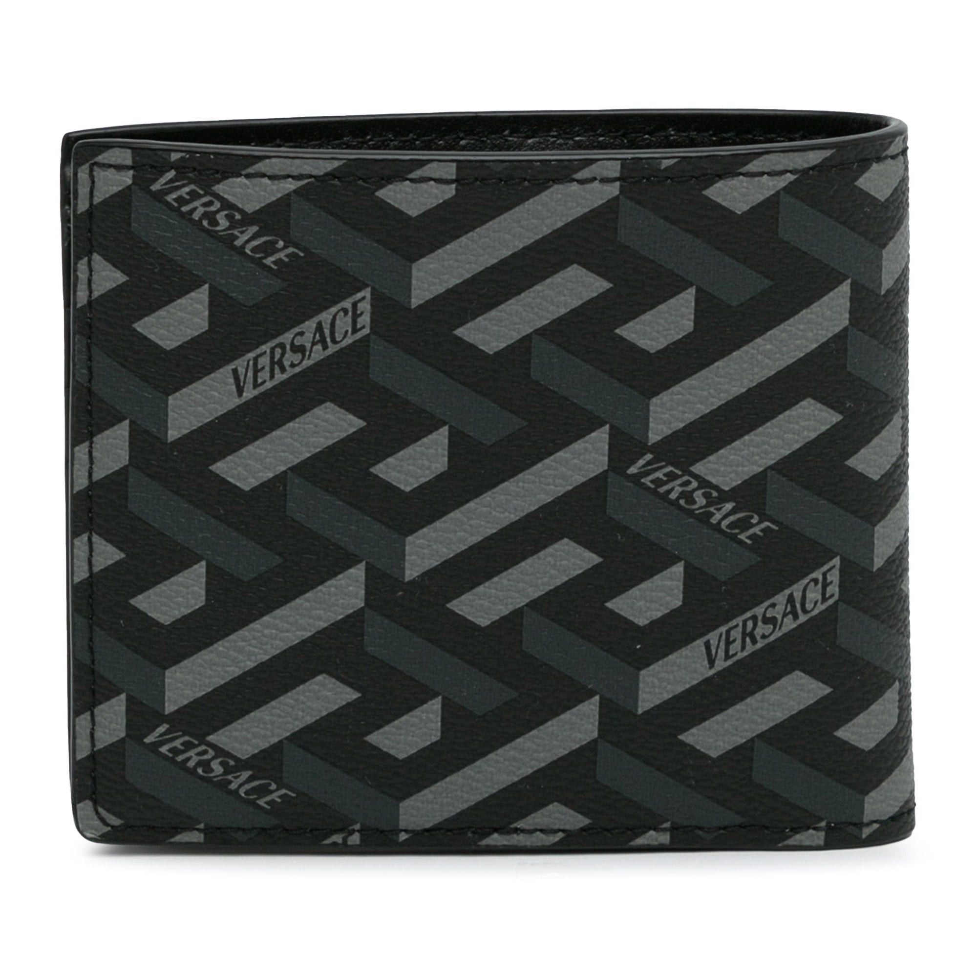 Versace Versace La Greca Small Wallet Black Size ONE SIZE - 4 Thumbnail