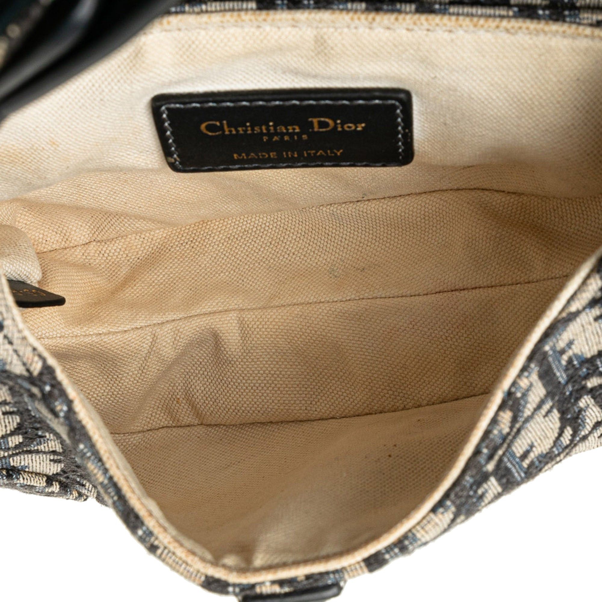 Dior Dior Mini Oblique Canvas Saddle Blue Size ONE SIZE - 4 Thumbnail