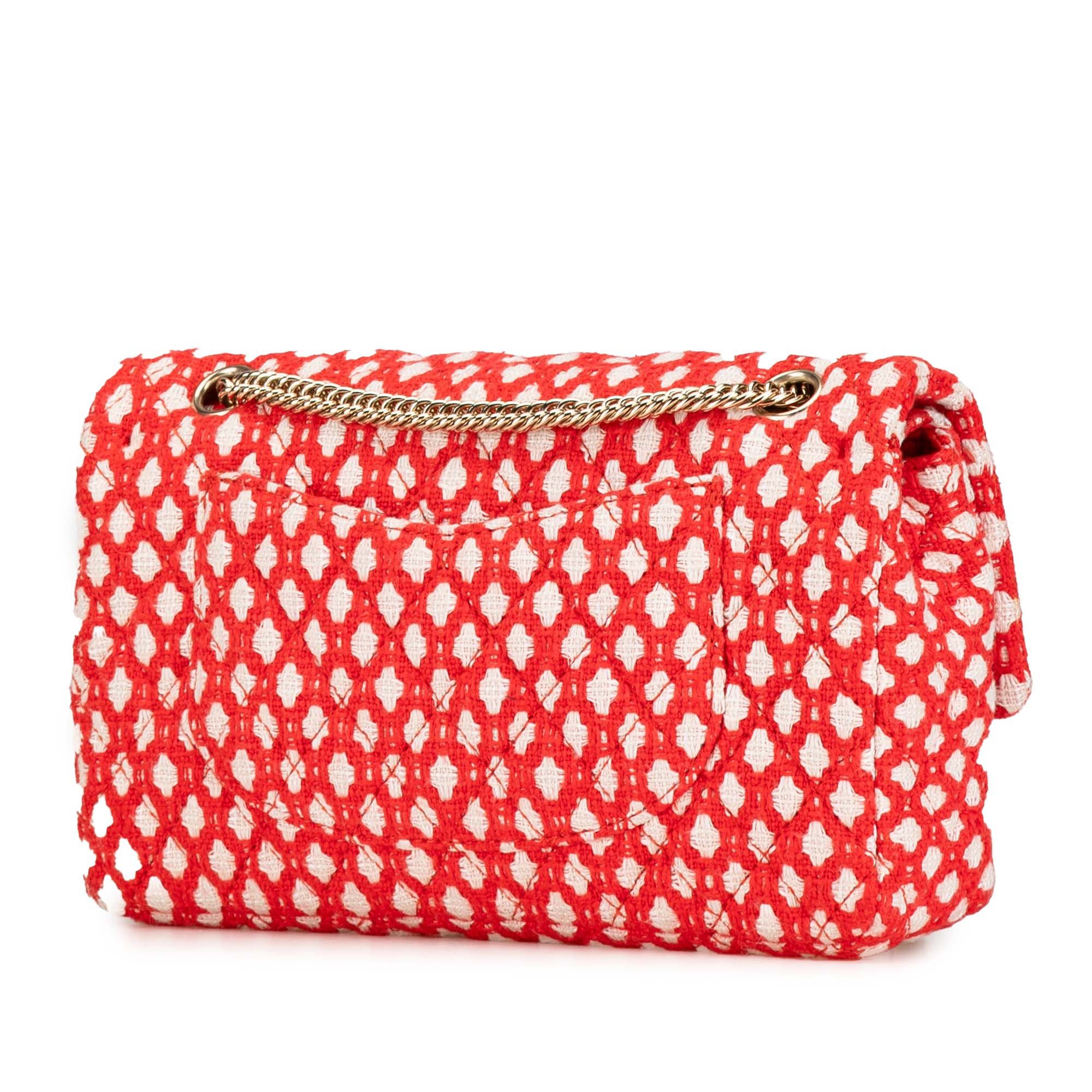 Chanel Chanel Jumbo Tweed Double Flap Red Size ONE SIZE - 2 Thumbnail