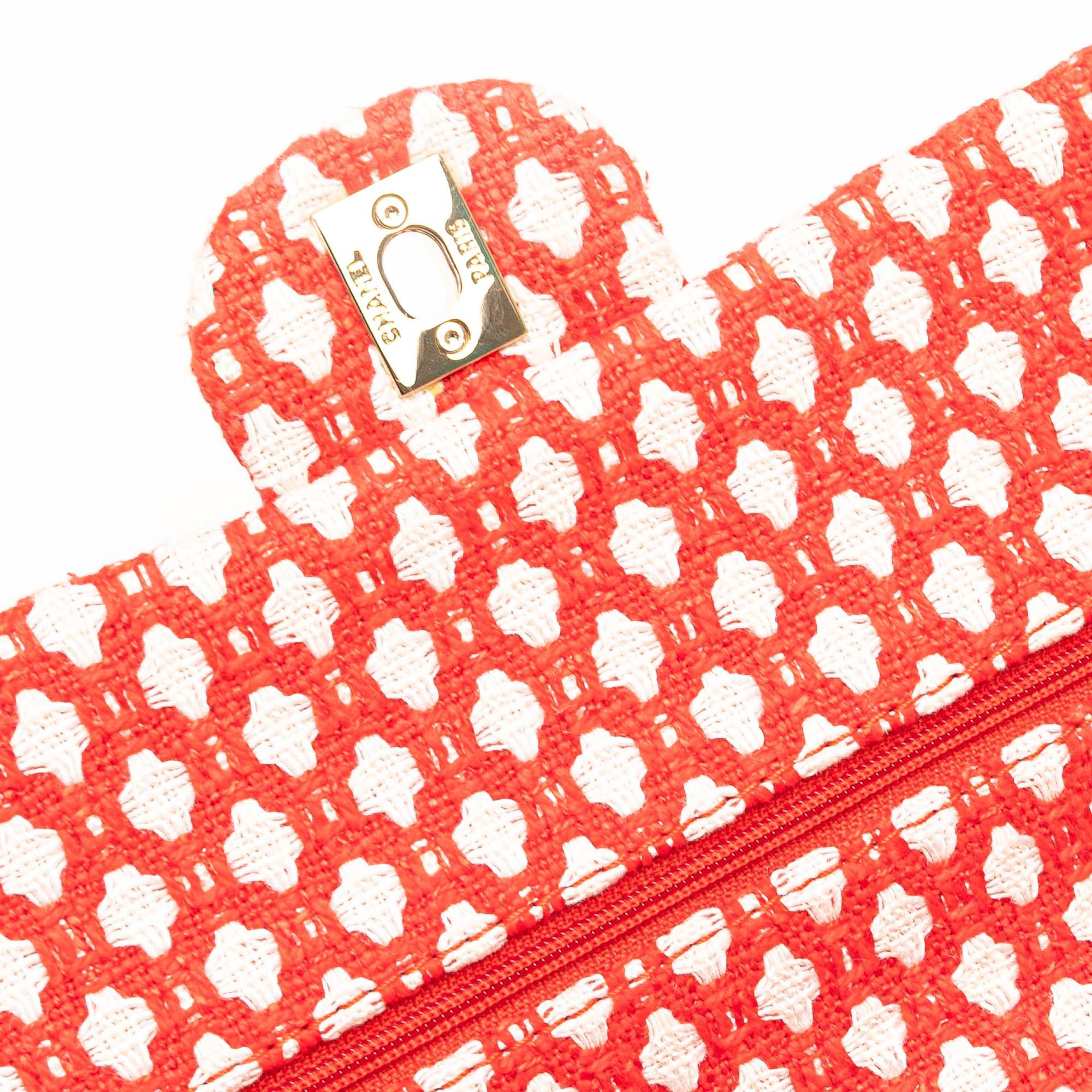Chanel Chanel Jumbo Tweed Double Flap Red Size ONE SIZE - 8 Thumbnail