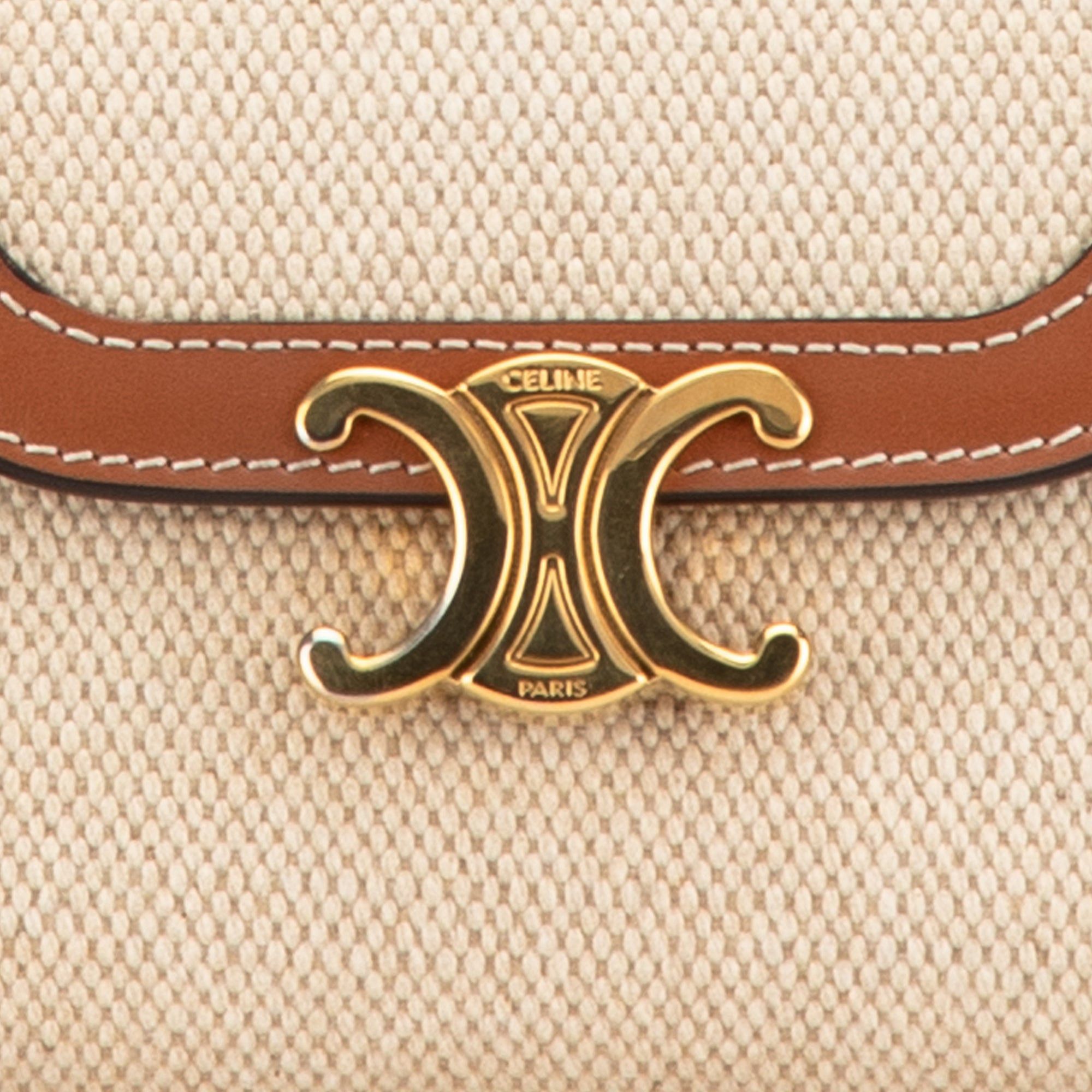 Celine Celine Triomphe Canvas Tri-fold Wallet Brown Size ONE SIZE - 7 Thumbnail