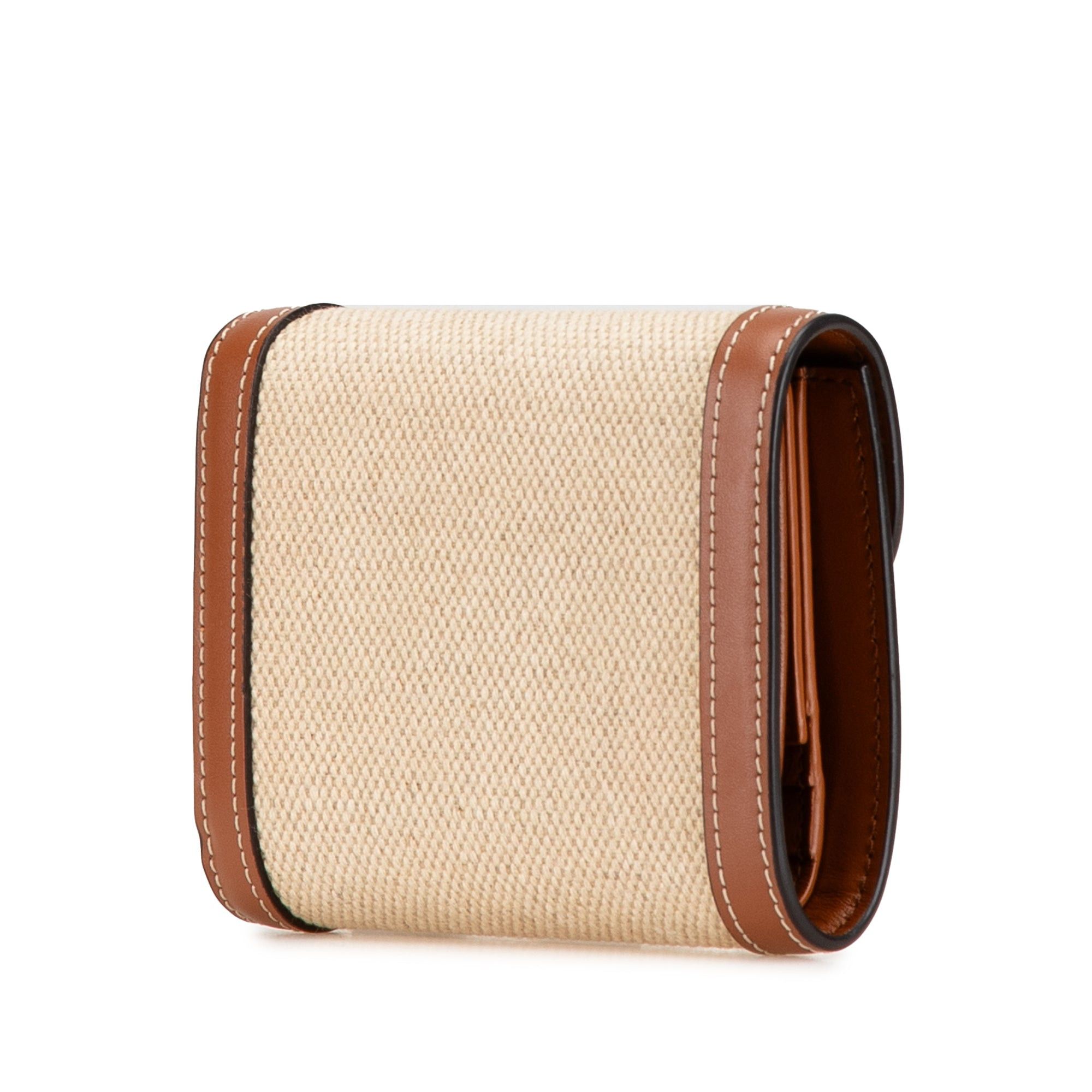 Celine Celine Triomphe Canvas Tri-fold Wallet Brown Size ONE SIZE - 2 Thumbnail
