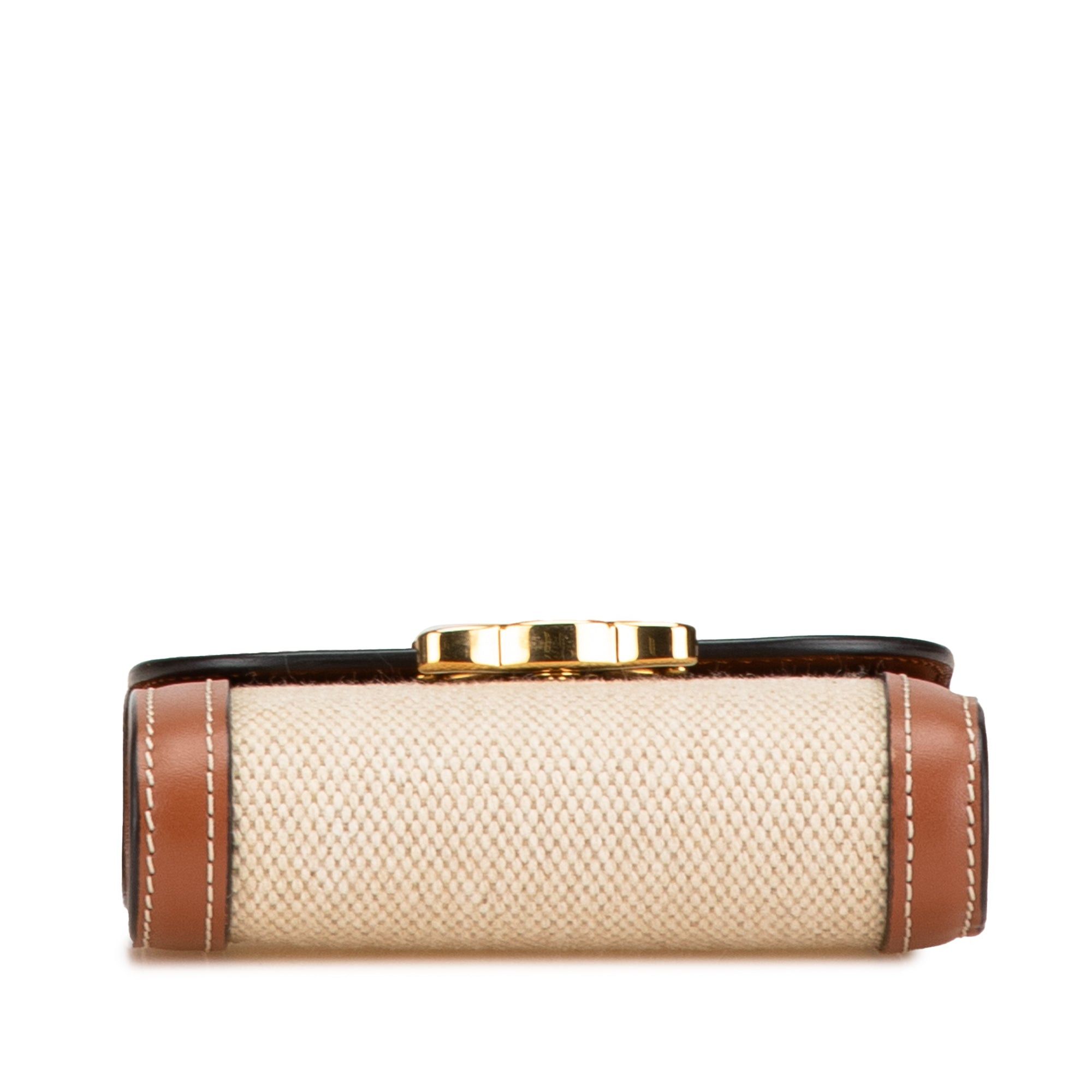 Celine Celine Triomphe Canvas Tri-fold Wallet Brown Size ONE SIZE - 3 Thumbnail