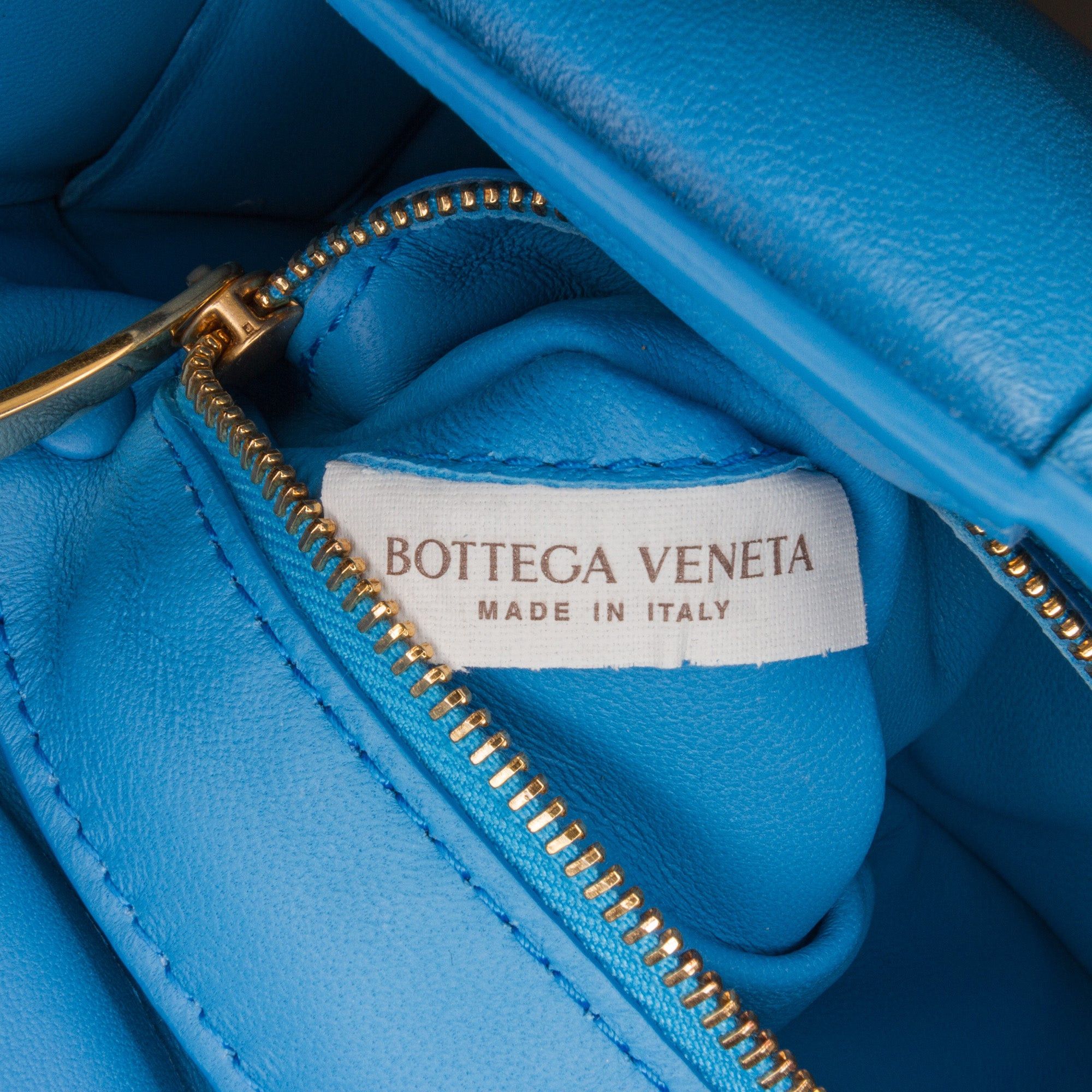 Bottega Veneta Bottega Veneta Nappa Intrecciato Padded Chain Cassette Satchel Blue Size ONE SIZE - 7 Thumbnail