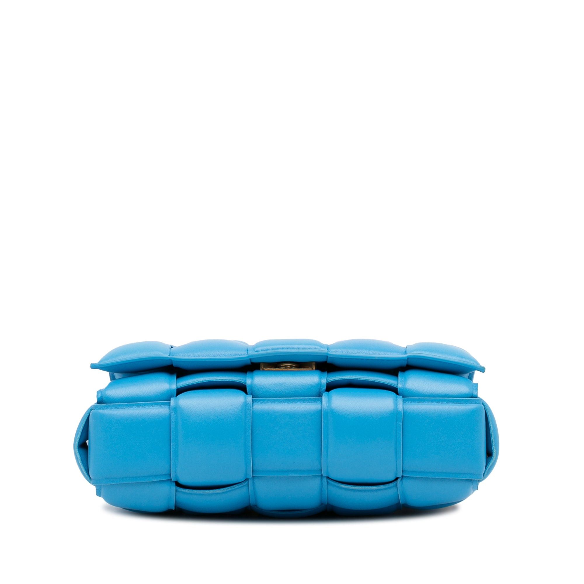 Bottega Veneta Bottega Veneta Nappa Intrecciato Padded Chain Cassette Satchel Blue Size ONE SIZE - 5 Thumbnail