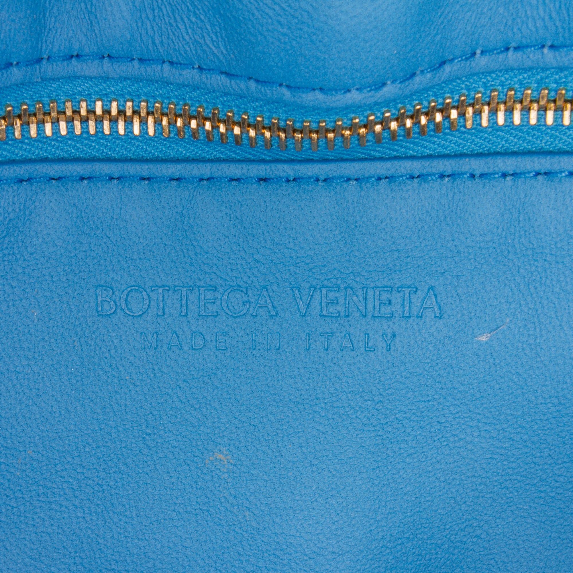 Bottega Veneta Bottega Veneta Nappa Intrecciato Padded Chain Cassette Satchel Blue Size ONE SIZE - 9 Thumbnail