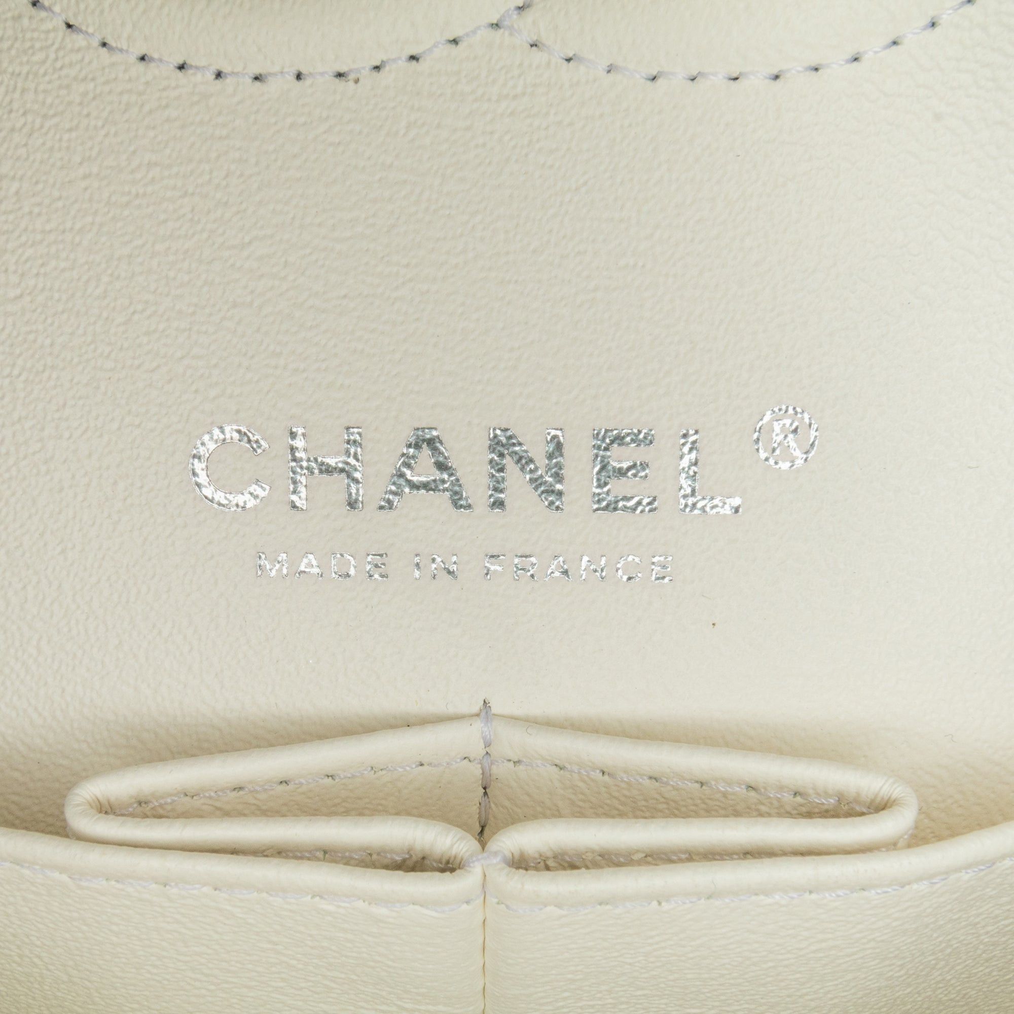 Chanel Chanel Medium Classic Chevron Tweed Floral Double Flap White Size ONE SIZE - 7 Thumbnail